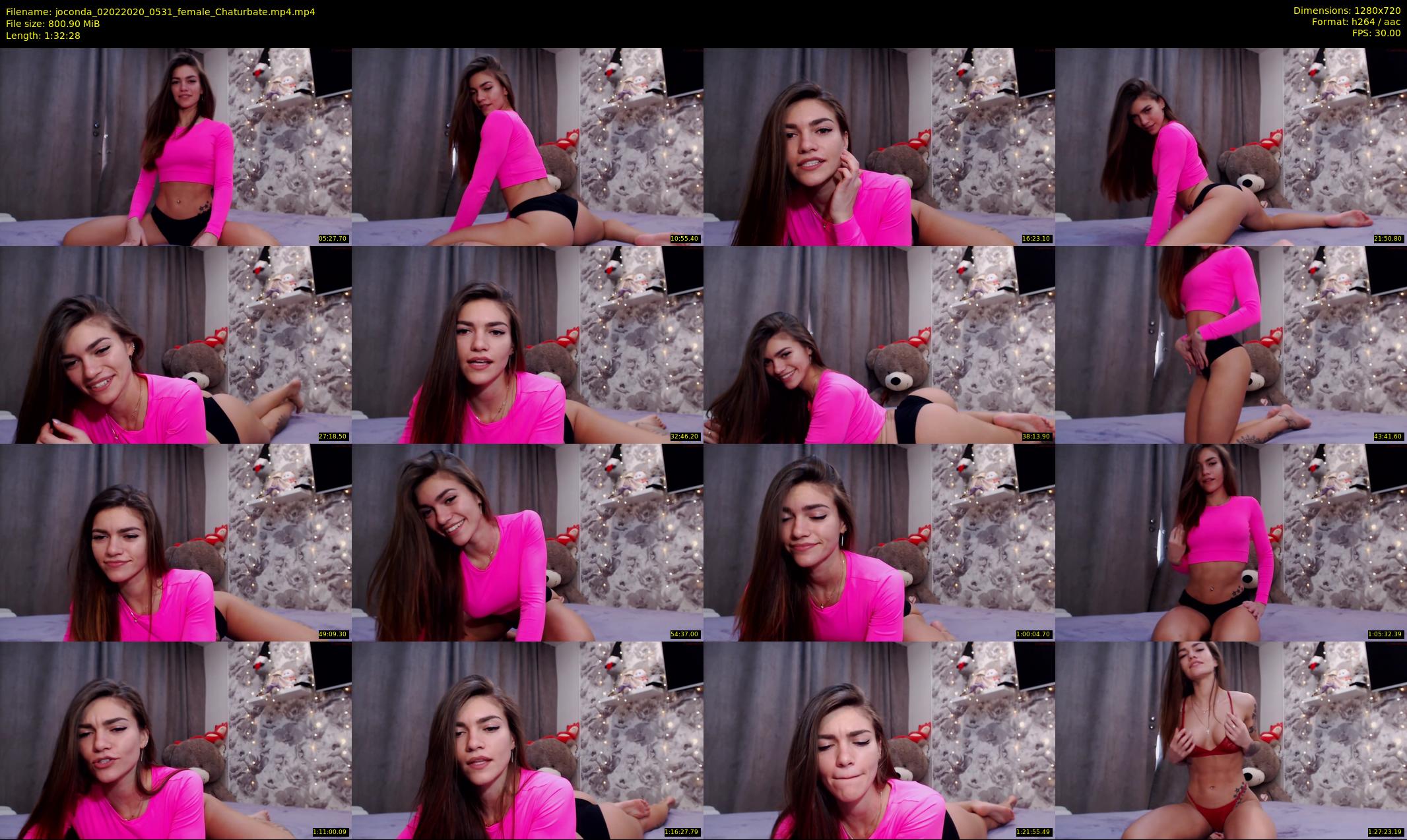 joconda — 93 minute Chaturbate female cam show recording, 720p, Feb 2, 2020