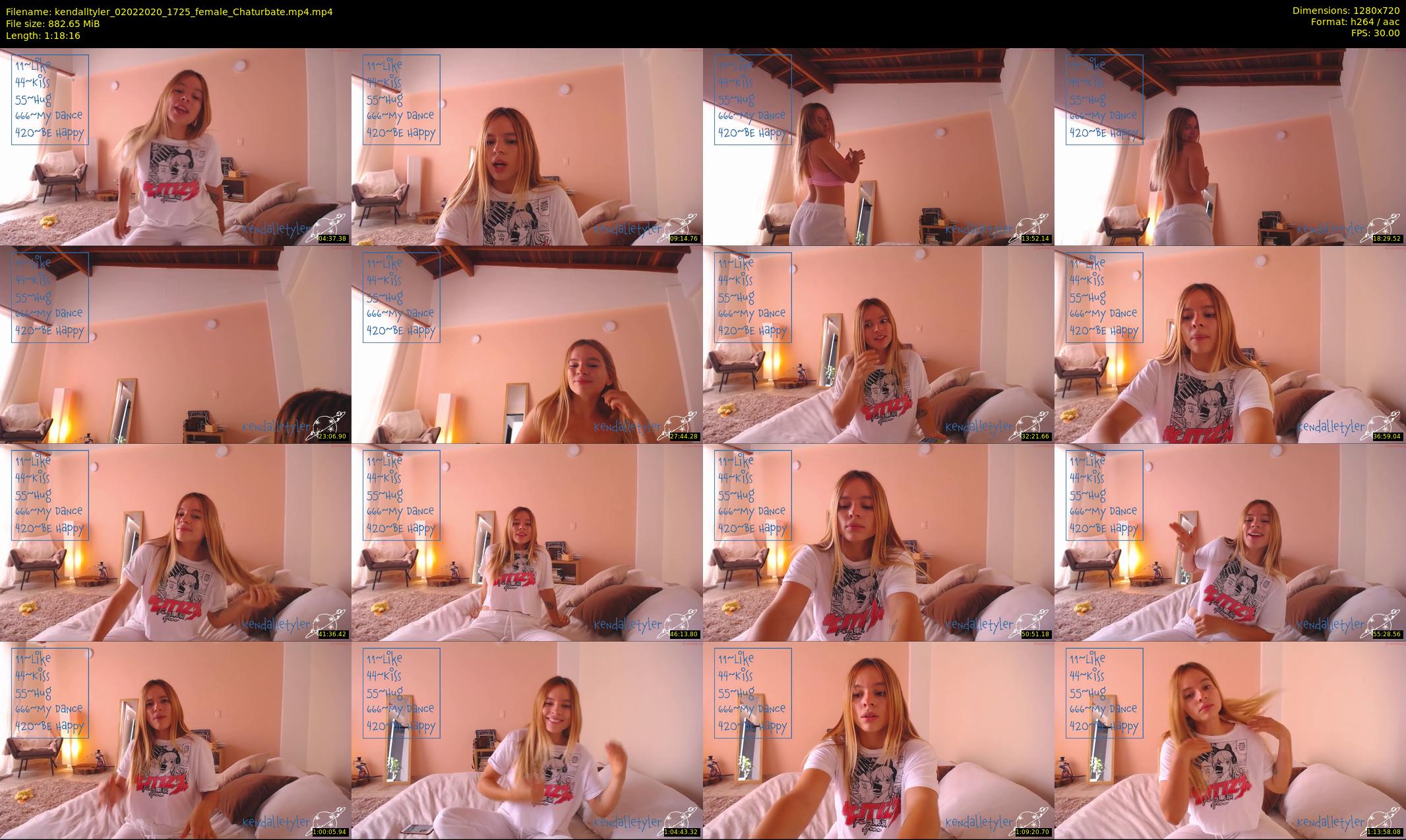 kendalltyler — 79 minute Chaturbate female cam show recording, 720p, Feb 2, 2020
