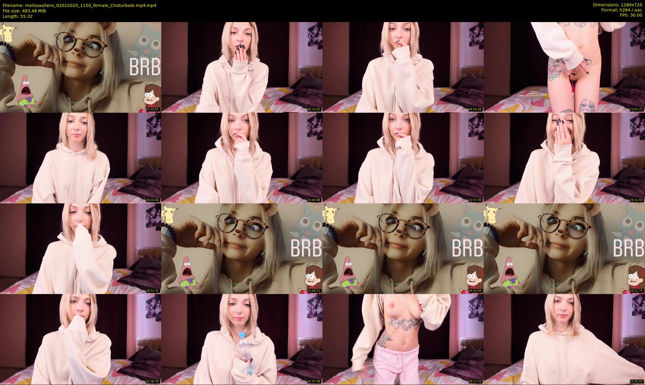 melissaallens — 56 minute Chaturbate female cam show recording, 720p, Feb 2, 2020