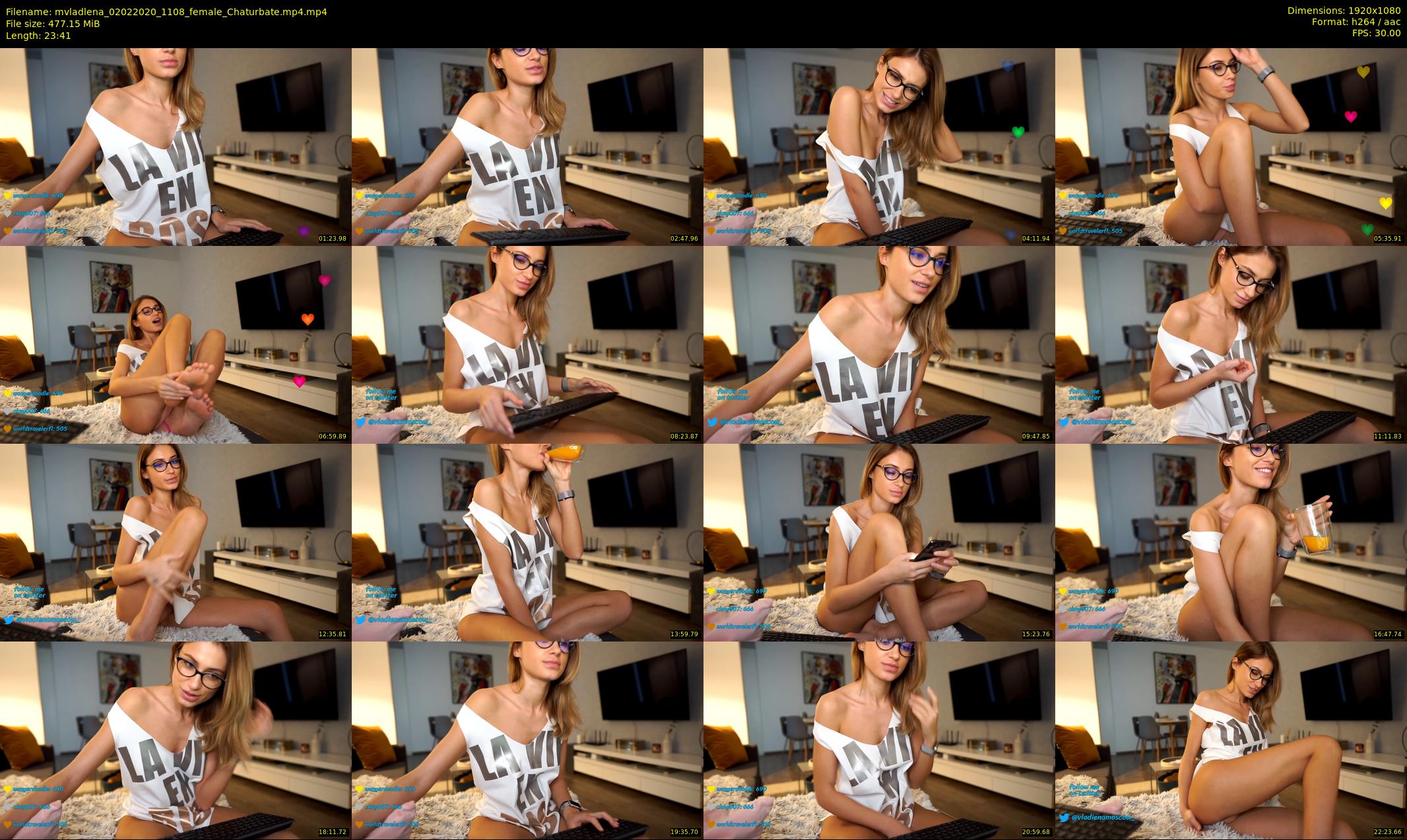 mvladlena — 24 minute Chaturbate female cam show recording, 1080p, Feb 2, 2020