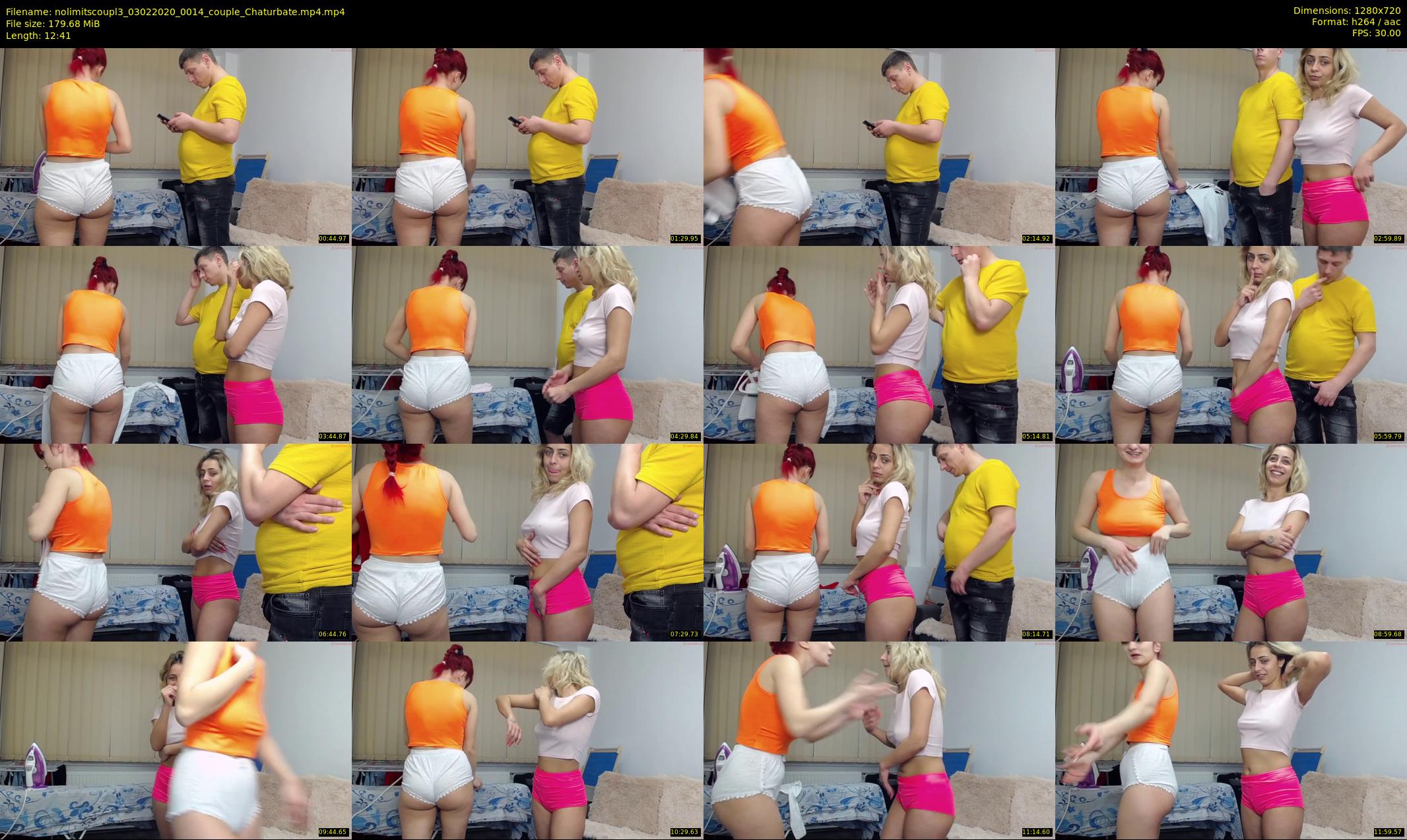 nolimitscoupl3 — 13 minute Chaturbate couple cam show recording, 720p, Feb 3, 2020