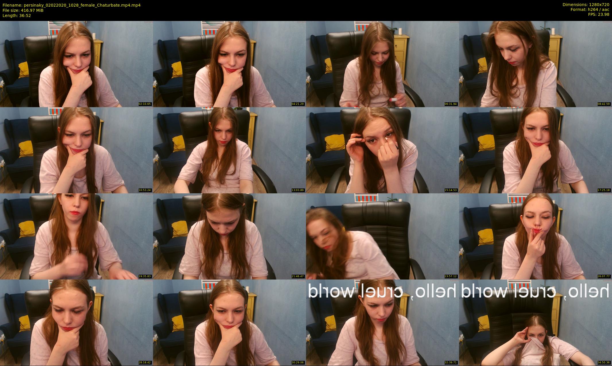 persinaky — 37 minute Chaturbate female cam show recording, 720p, Feb 2, 2020