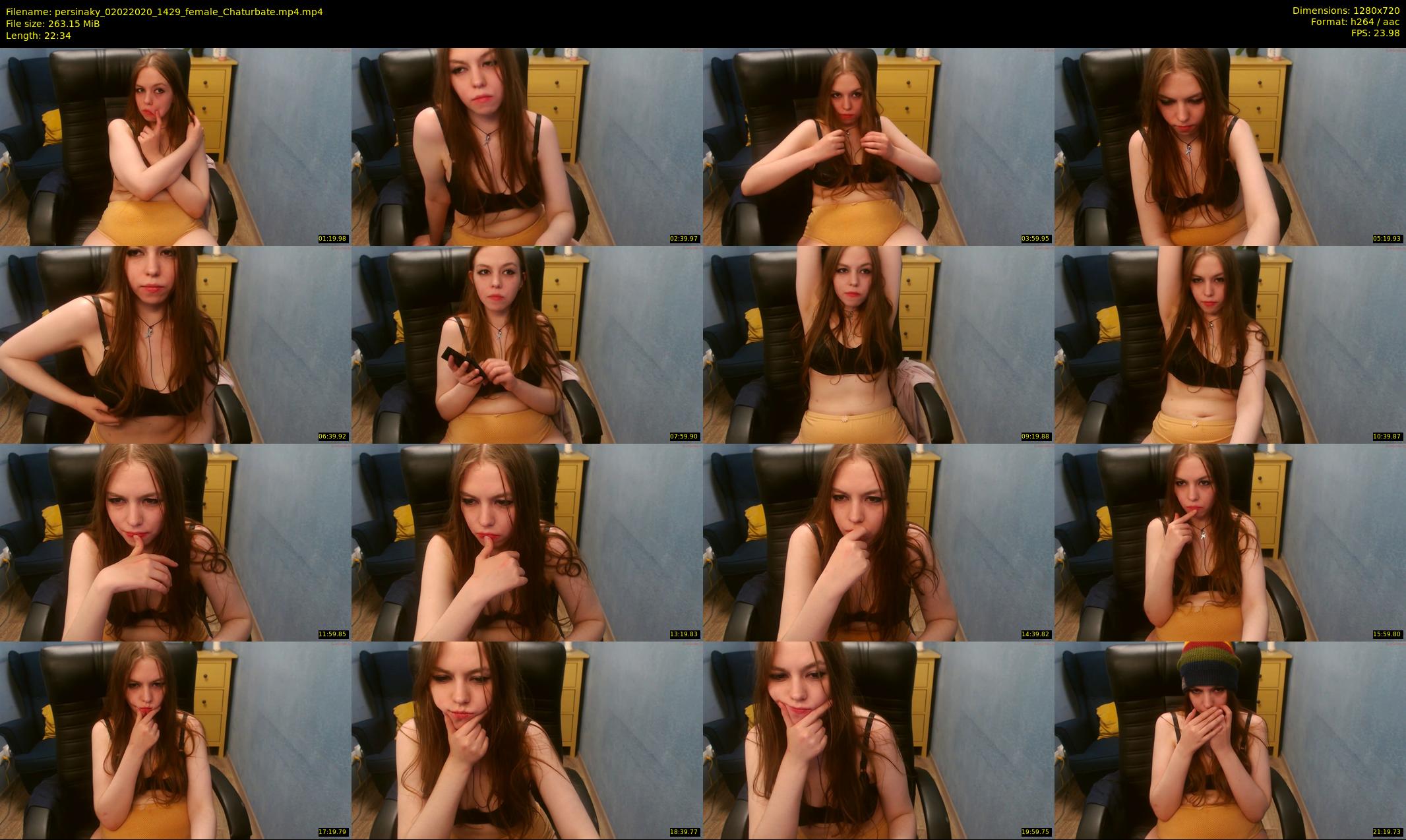 persinaky — 23 minute Chaturbate female cam show recording, 720p, Feb 2, 2020