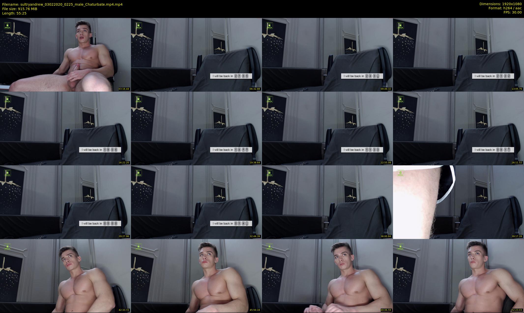 sultryandrew — 56 minute Chaturbate male cam show recording, 1080p, Feb 3, 2020