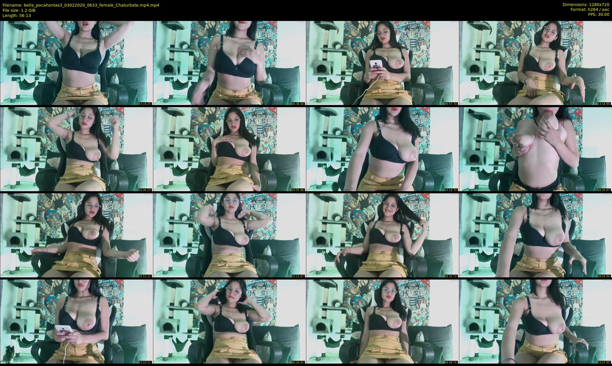 bella_pocahontas3 — 57 minute Chaturbate female cam show recording, 720p, Feb 3, 2020