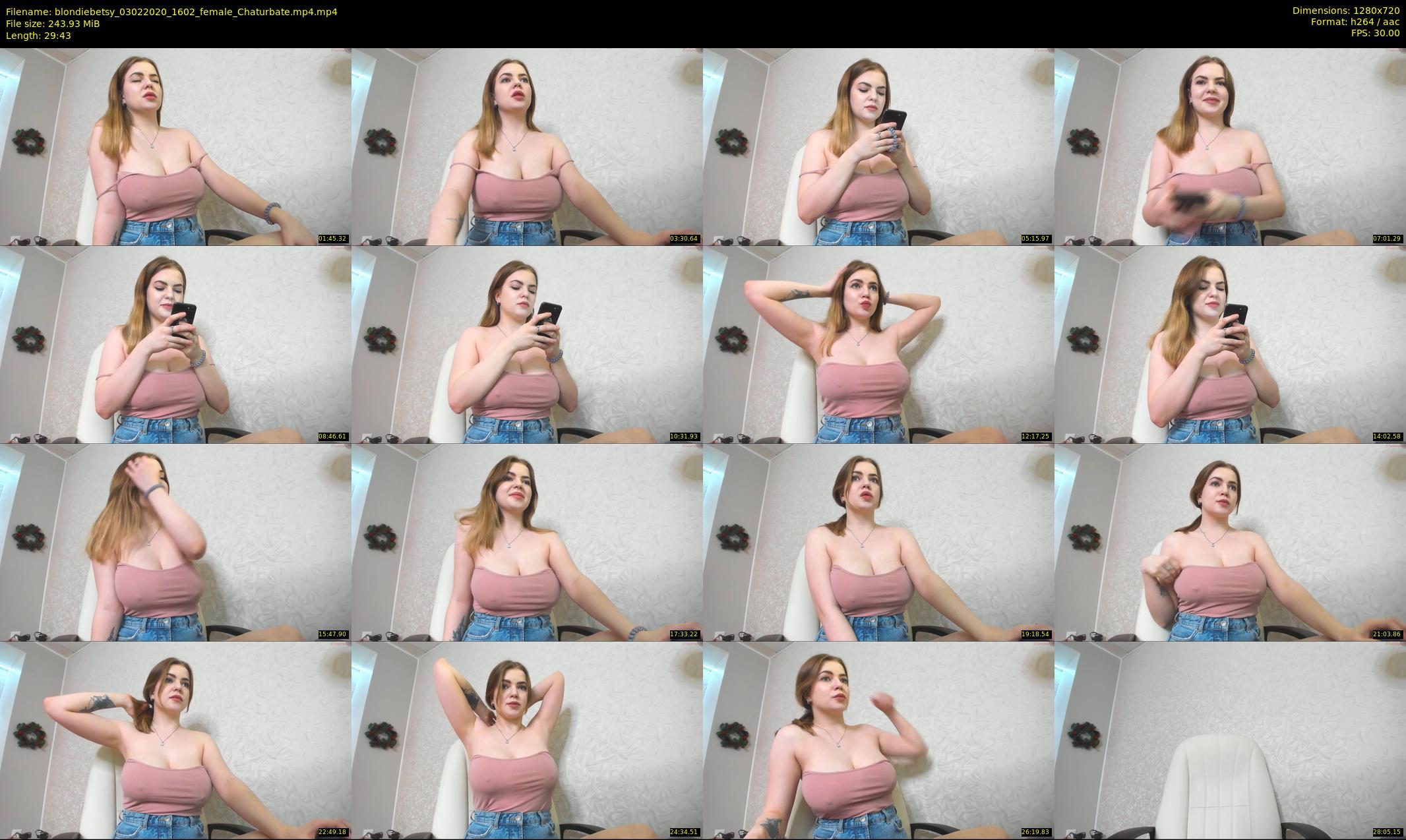 blondiebetsy — 30 minute Chaturbate female cam show recording, 720p, Feb 3, 2020