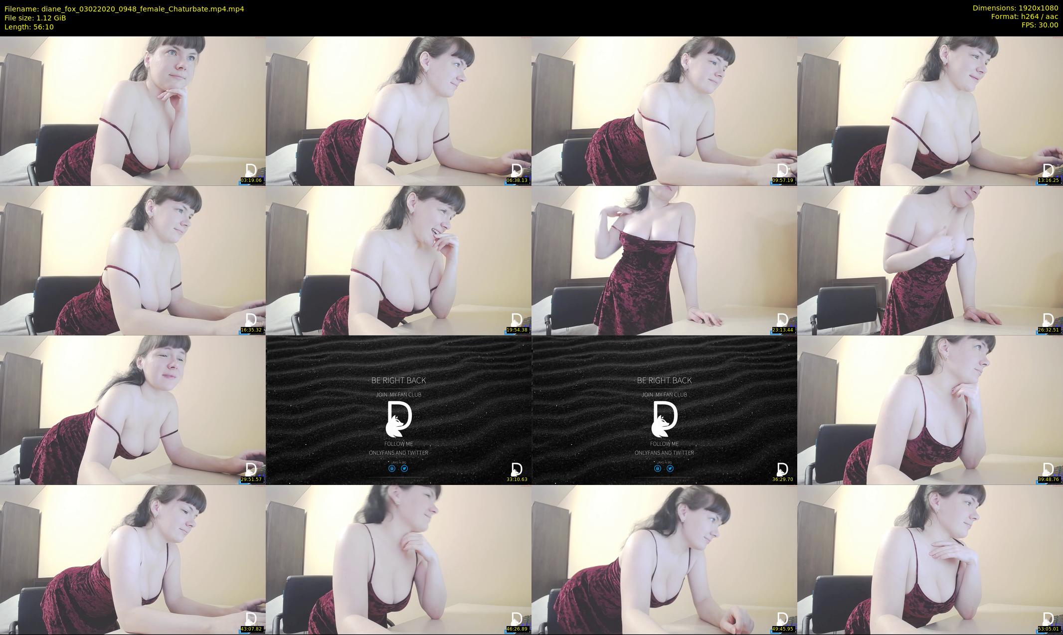 diane_fox — 57 minute Chaturbate female cam show recording, 1080p, Feb 3, 2020