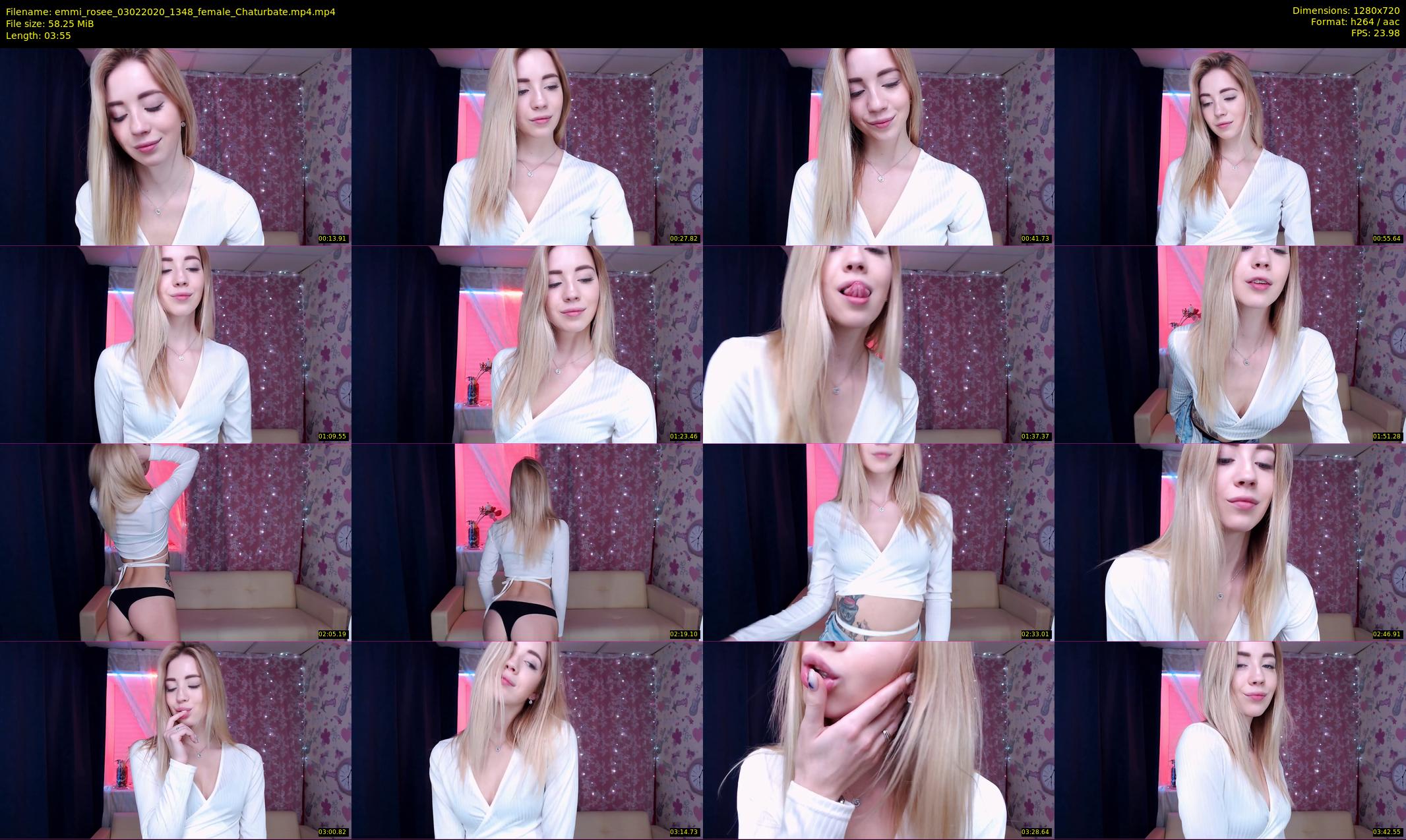 emmi_rosee — 4 minute Chaturbate female cam show recording, 720p, Feb 3, 2020