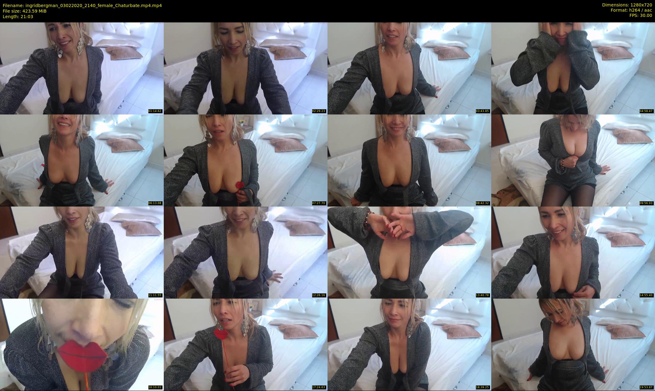 ingridbergman — 22 minute Chaturbate female cam show recording, 720p, Feb 3, 2020