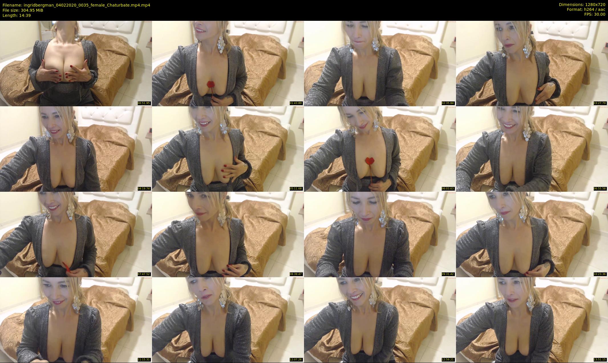 ingridbergman — 15 minute Chaturbate female cam show recording, 720p, Feb 4, 2020