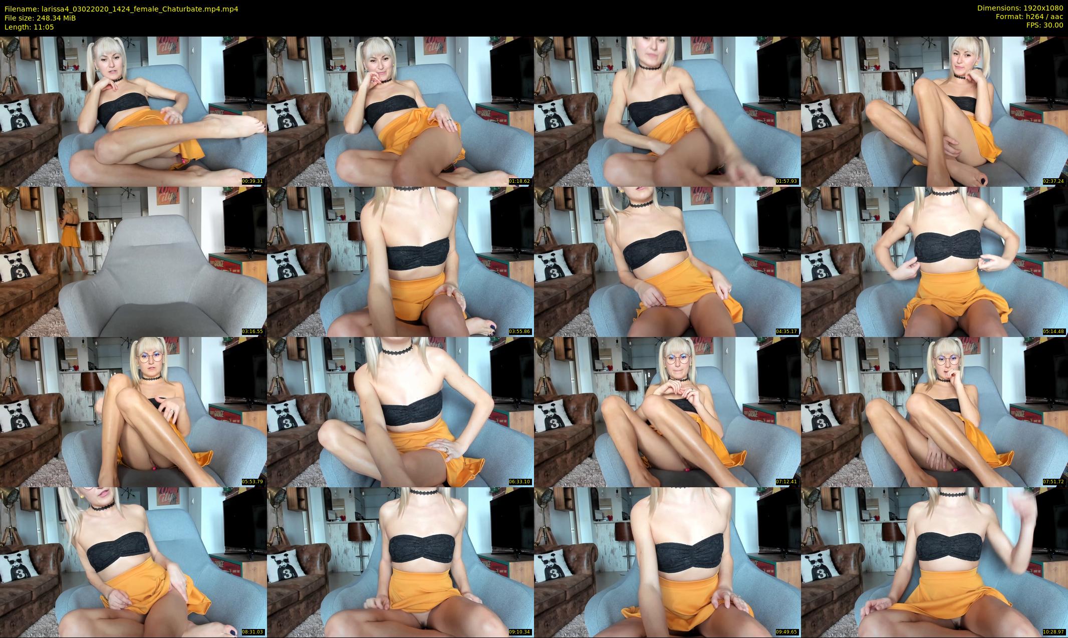 larissa4 — 12 minute Chaturbate female cam show recording, 1080p, Feb 3, 2020