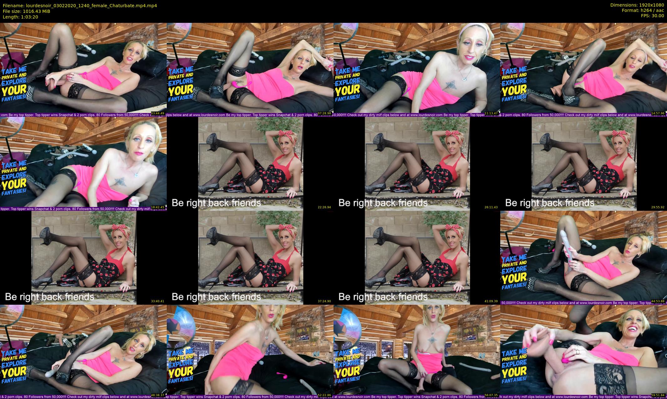 lourdesnoir — 64 minute Chaturbate female cam show recording, 1080p, Feb 3, 2020