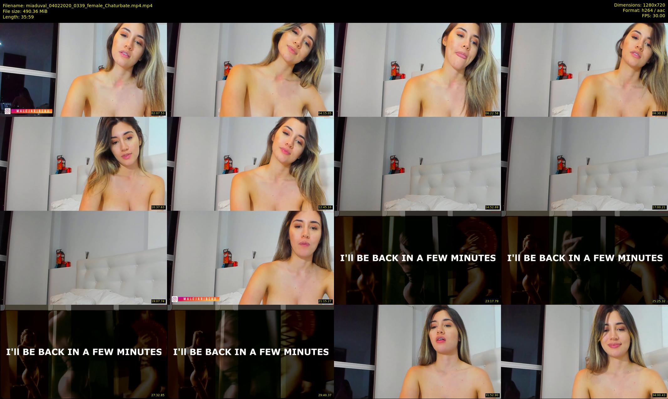 miaduval — 36 minute Chaturbate female cam show recording, 720p, Feb 4, 2020