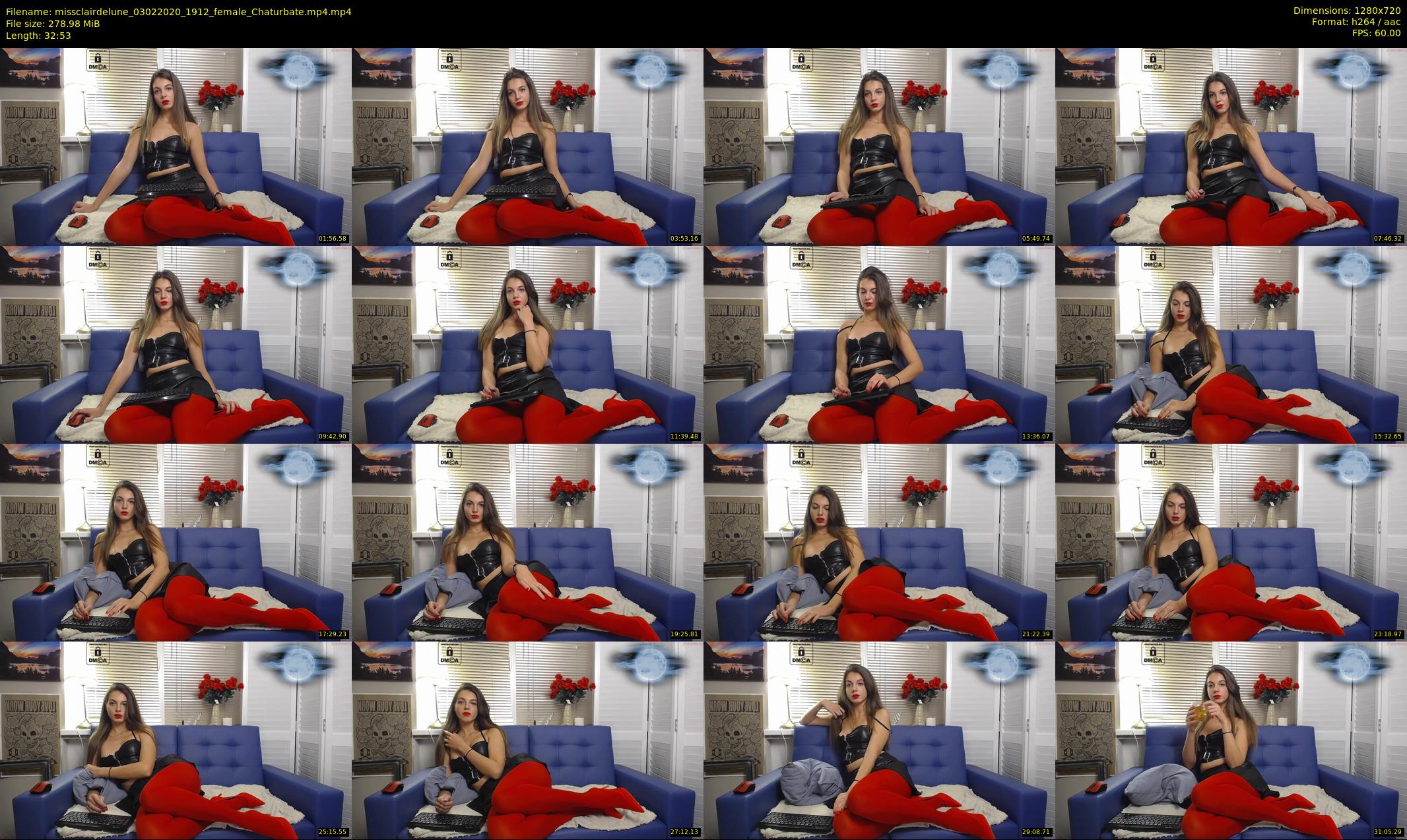 missclairdelune — 33 minute Chaturbate female cam show recording, 720p, Feb 3, 2020