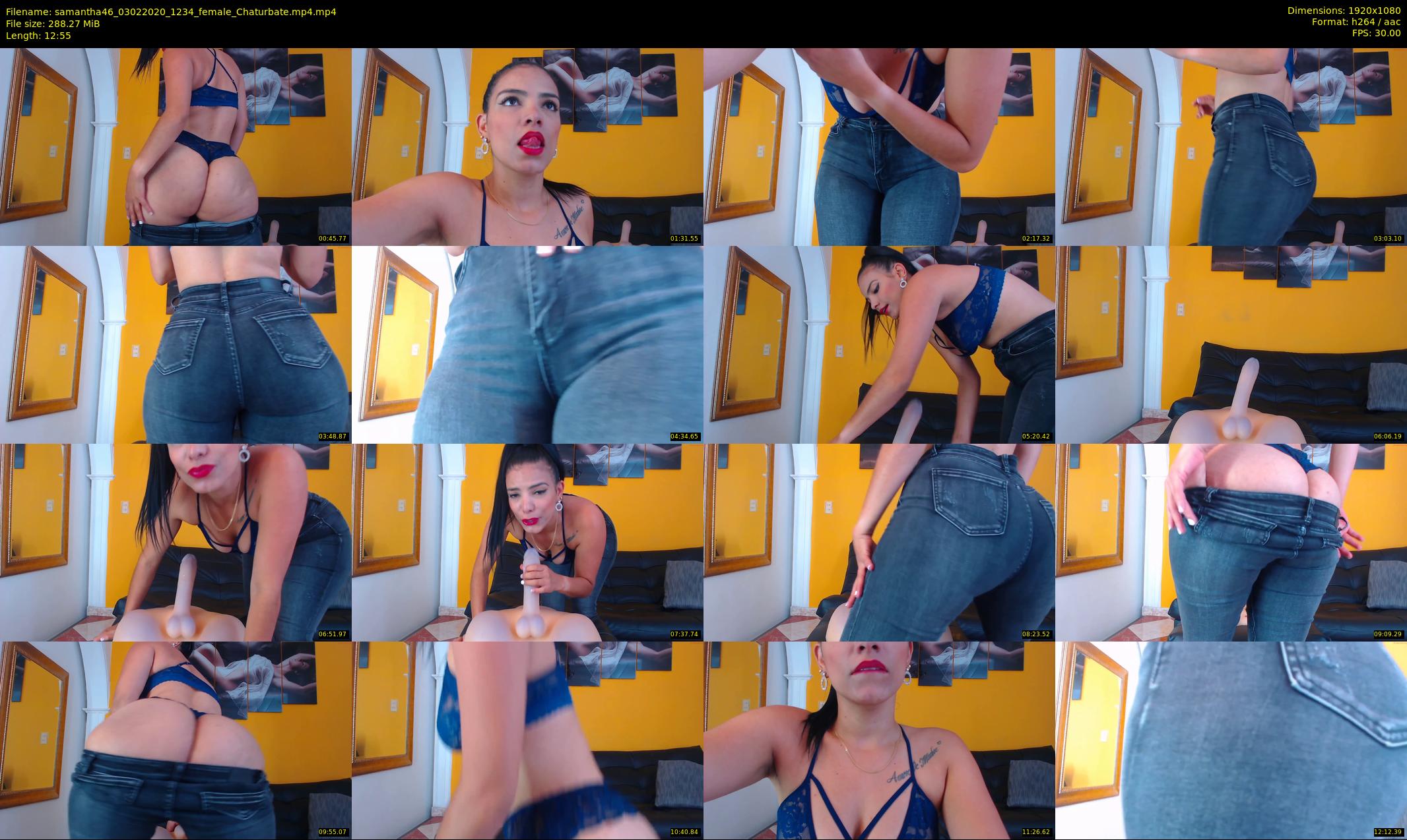 samantha46 — 13 minute Chaturbate female cam show recording, 1080p, Feb 3, 2020