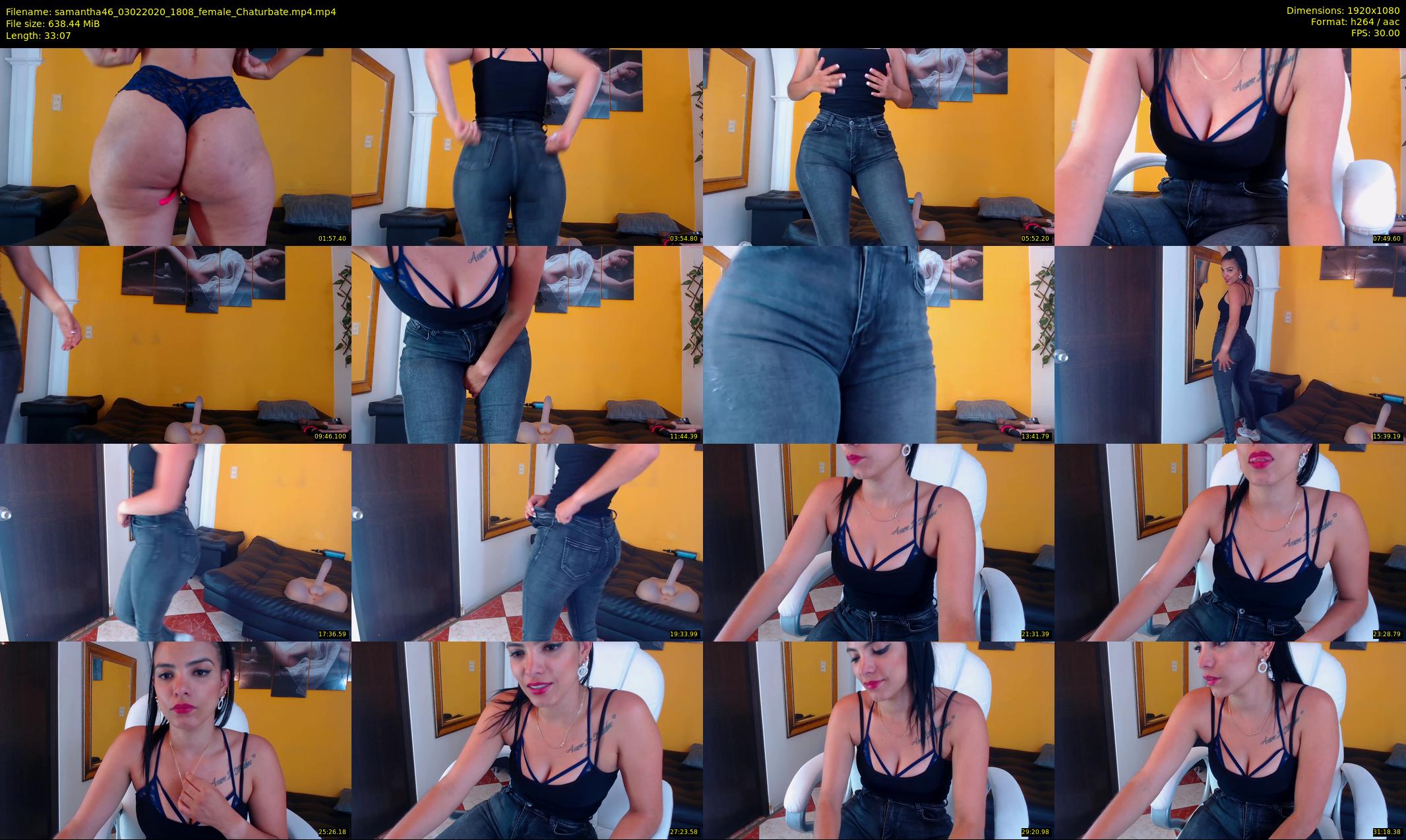 samantha46 — 34 minute Chaturbate female cam show recording, 1080p, Feb 3, 2020