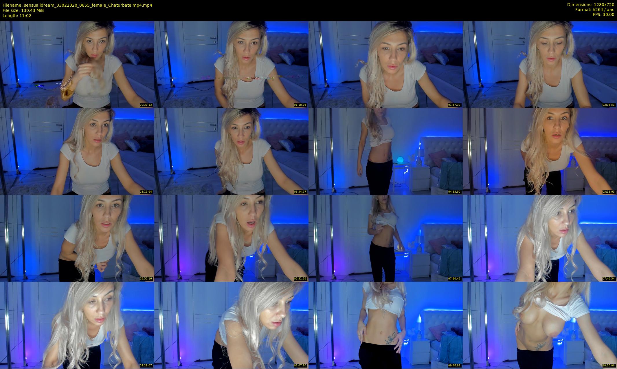 sensualldream — 12 minute Chaturbate female cam show recording, 720p, Feb 3, 2020