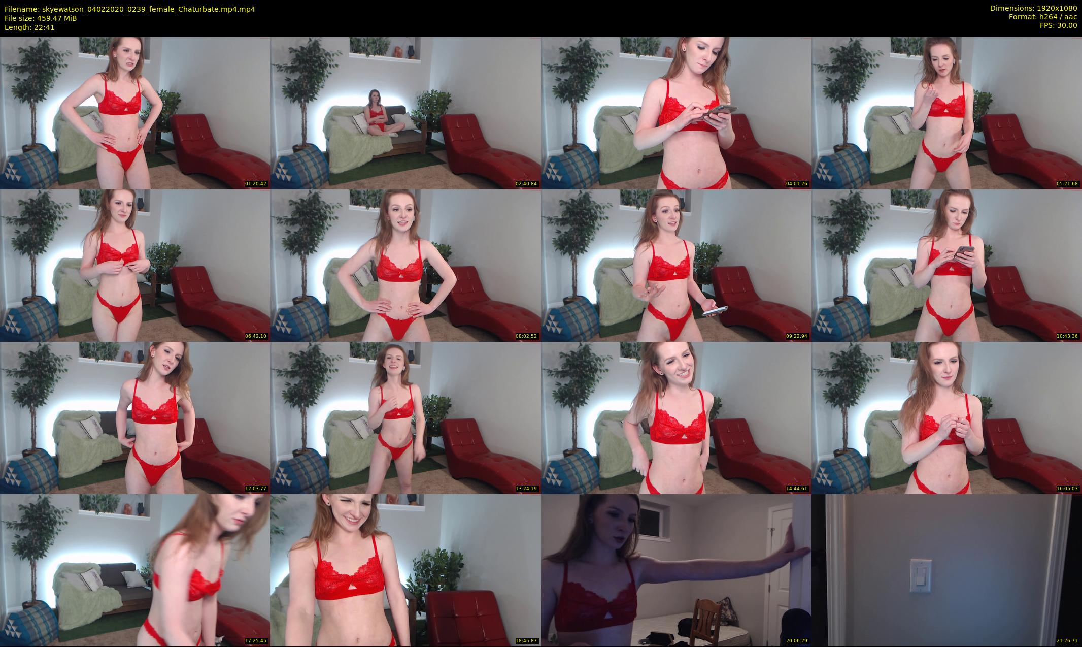 skyewatson — 23 minute Chaturbate female cam show recording, 1080p, Feb 4, 2020