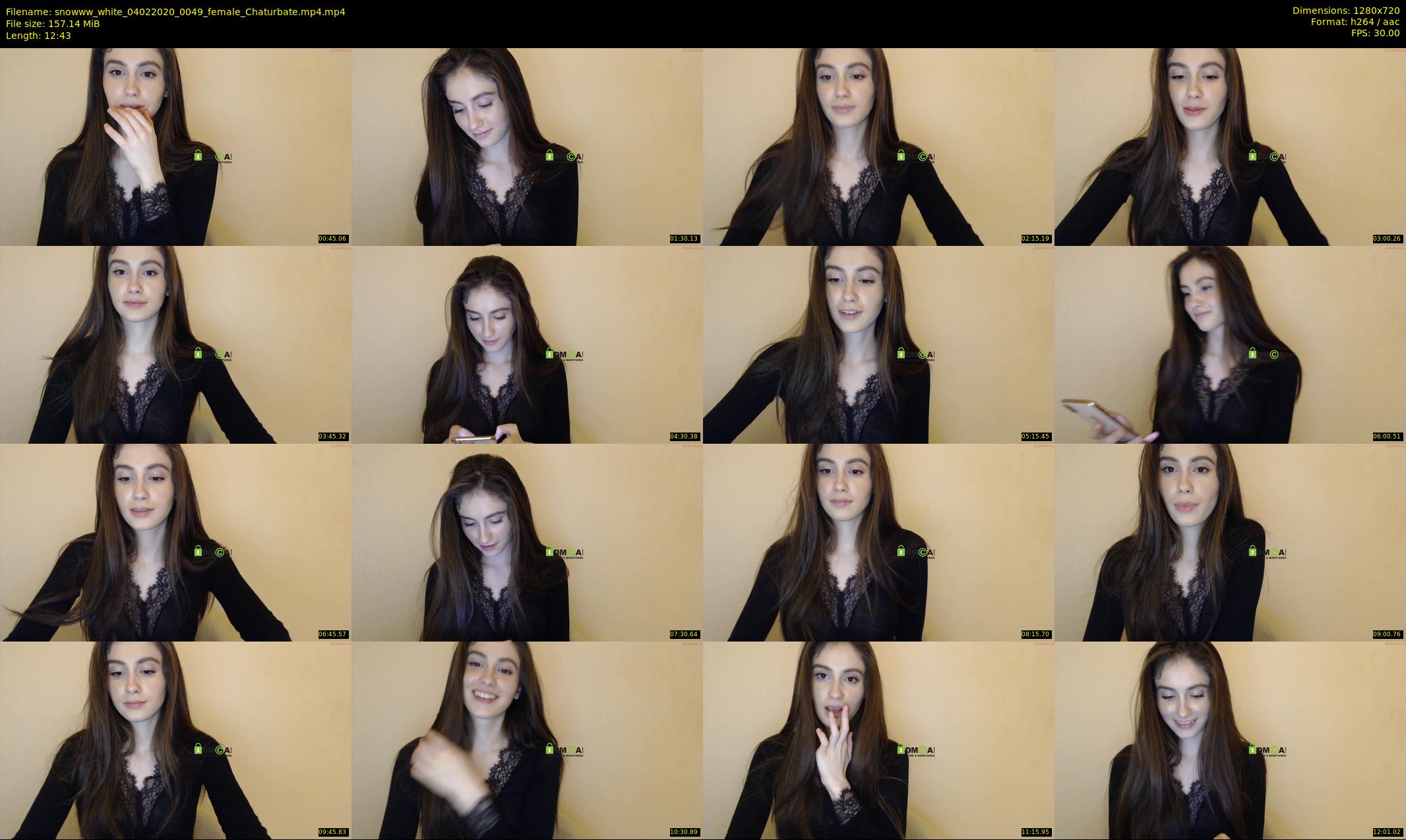 snowww_white — 13 minute Chaturbate female cam show recording, 720p, Feb 4, 2020