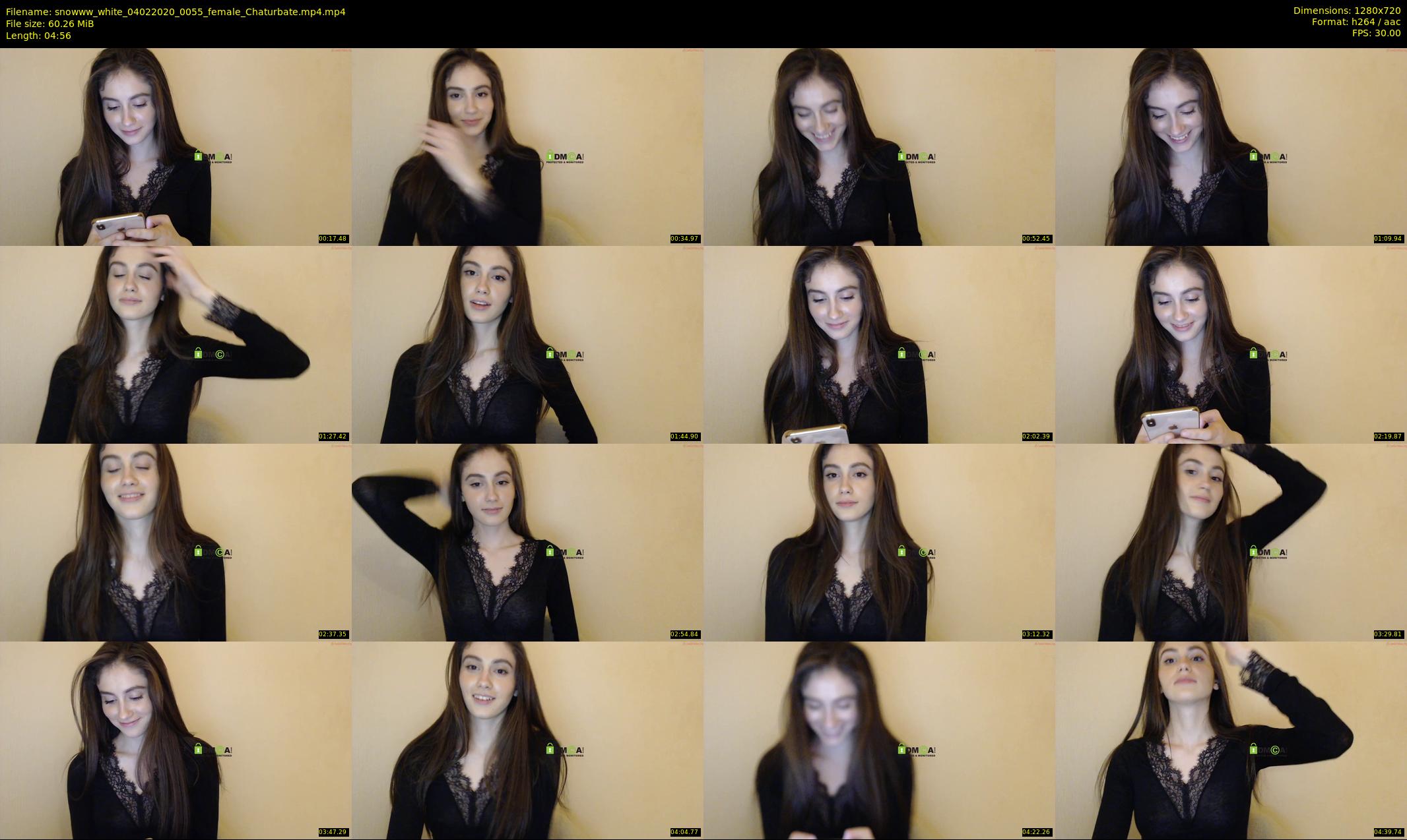 snowww_white — 5 minute Chaturbate female cam show recording, 720p, Feb 4, 2020