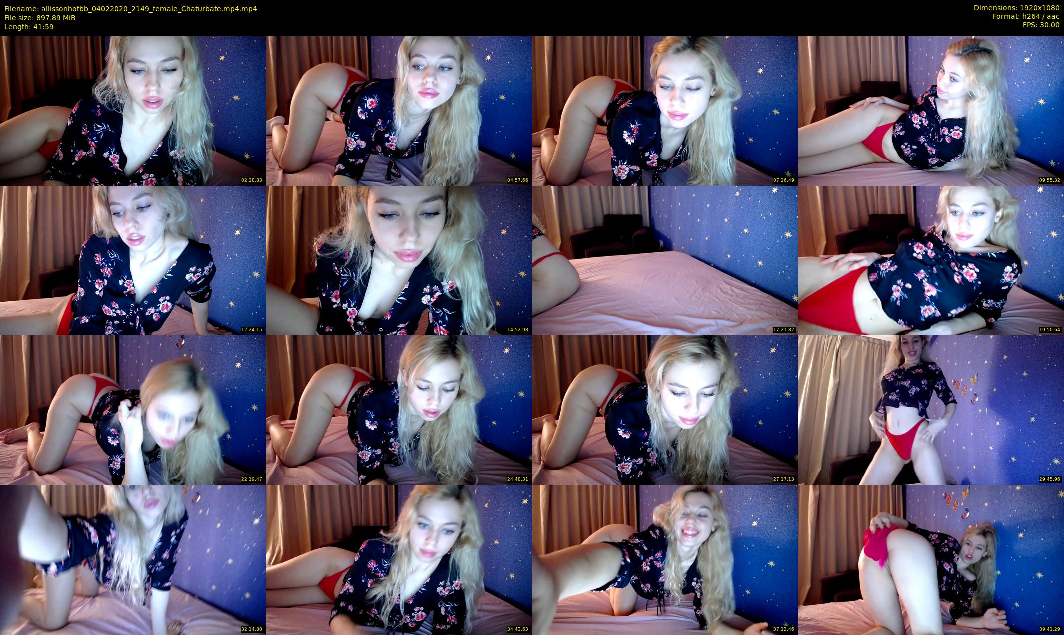 allissonhotbb — 42 minute Chaturbate female cam show recording, 1080p, Feb 4, 2020
