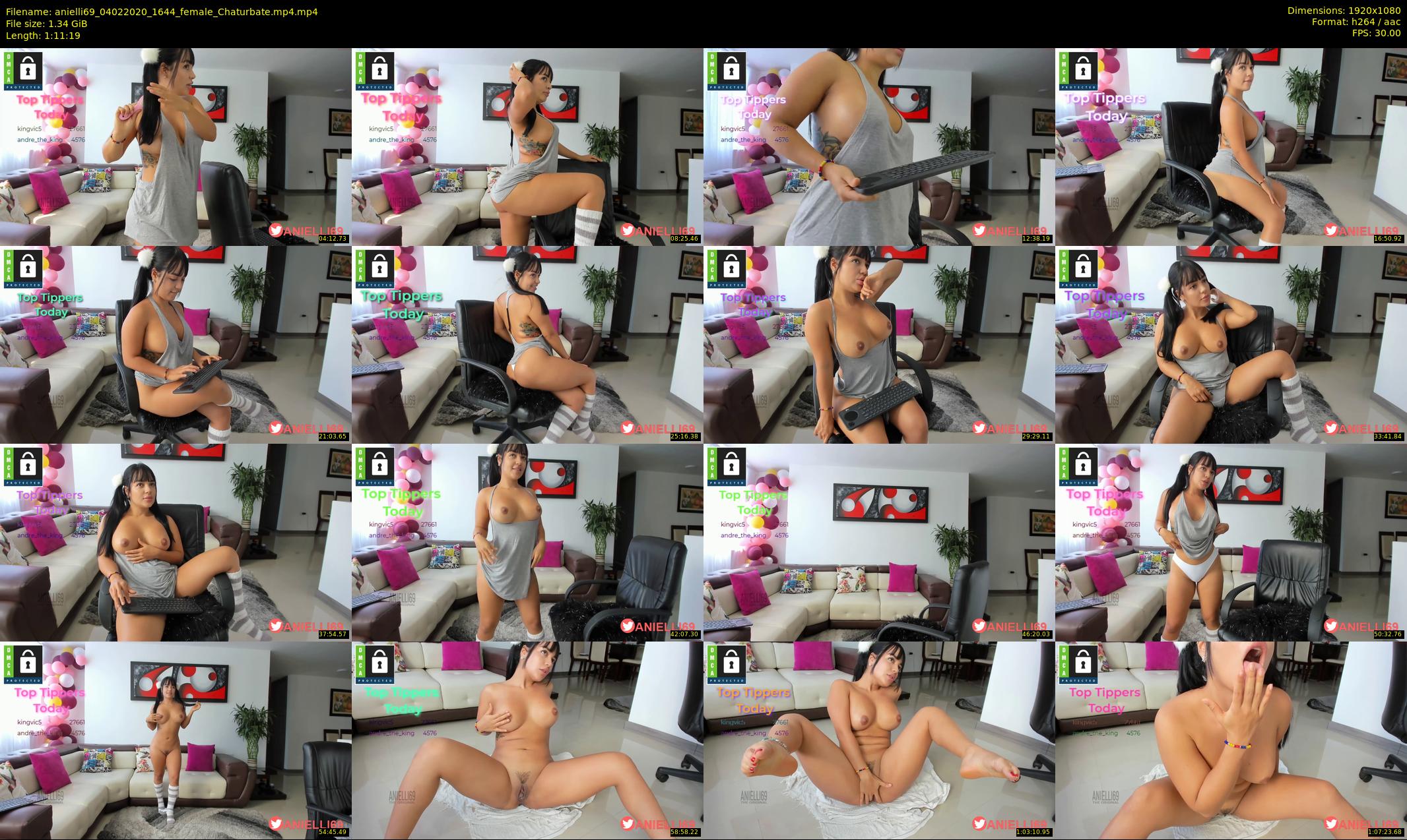 anielli69 — 72 minute Chaturbate female cam show recording, 1080p, Feb 4, 2020