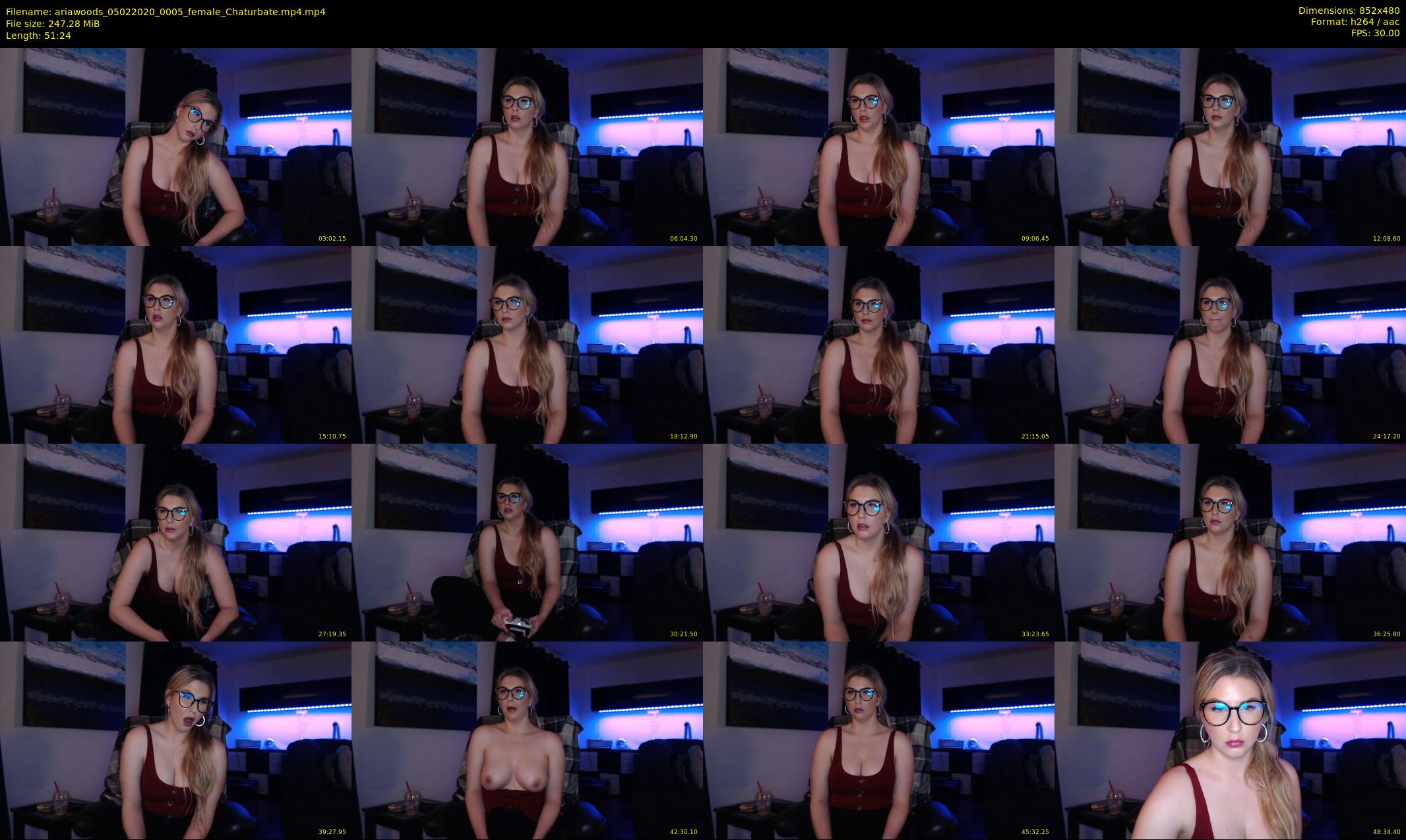 ariawoods — 52 minute Chaturbate female cam show recording, 480p, Feb 5, 2020