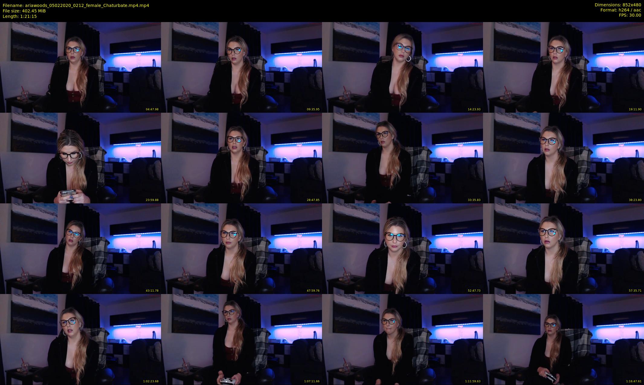 ariawoods — 82 minute Chaturbate female cam show recording, 480p, Feb 5, 2020