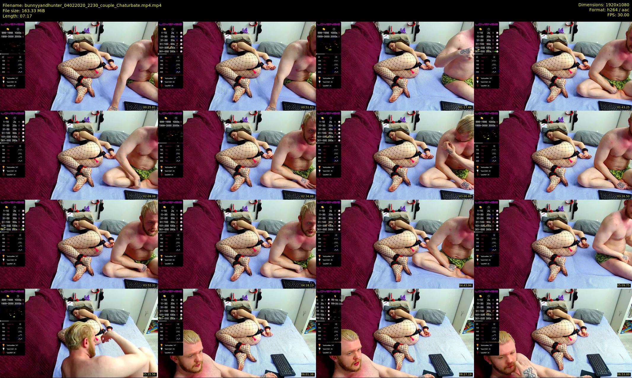 bunnyyandhunter — 8 minute Chaturbate couple cam show recording, 1080p, Feb 4, 2020