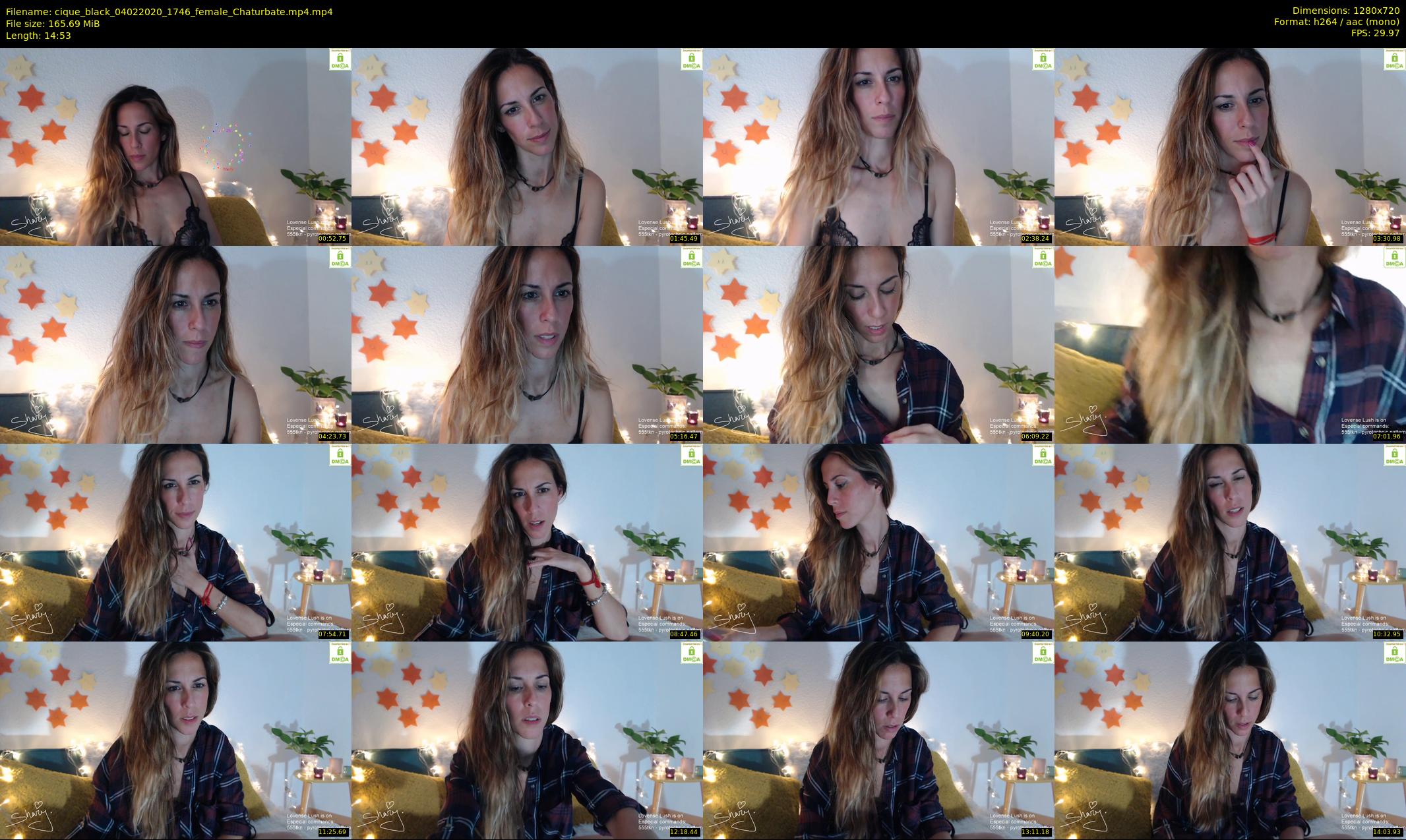 cique_black — 15 minute Chaturbate female cam show recording, 720p, Feb 4, 2020