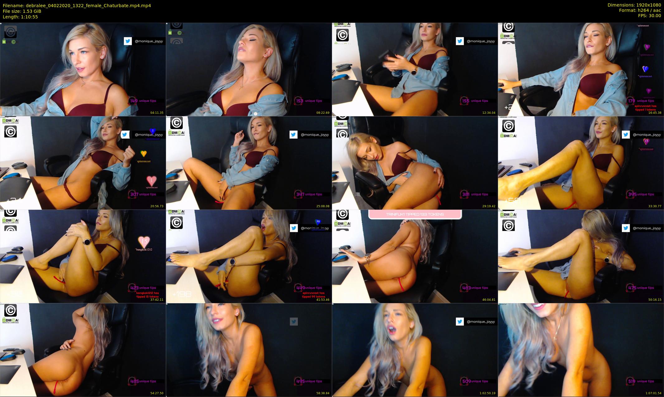 debralee — 71 minute Chaturbate female cam show recording, 1080p, Feb 4, 2020