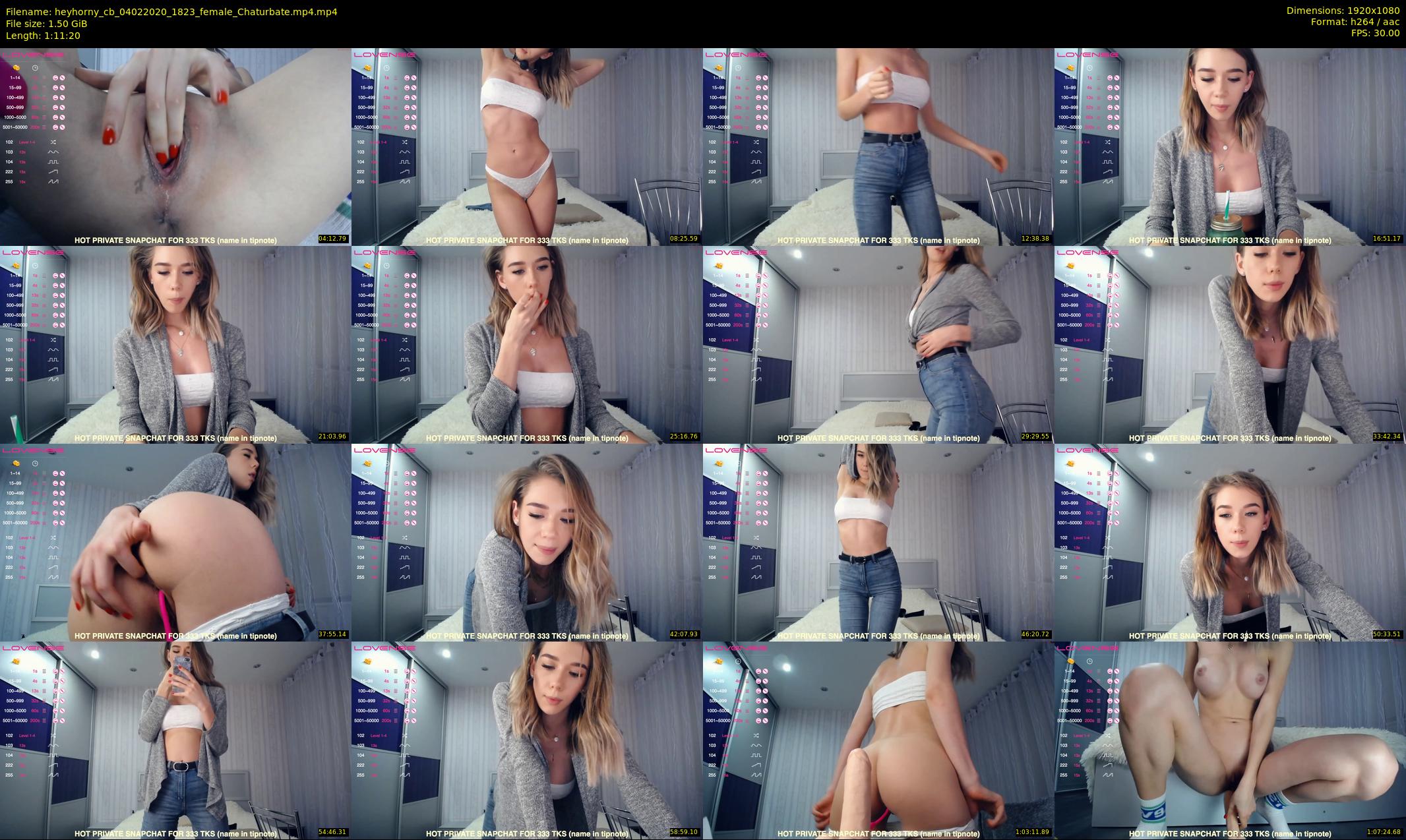 heyhorny_cb — 72 minute Chaturbate couple cam show recording, 1080p, Feb 4, 2020