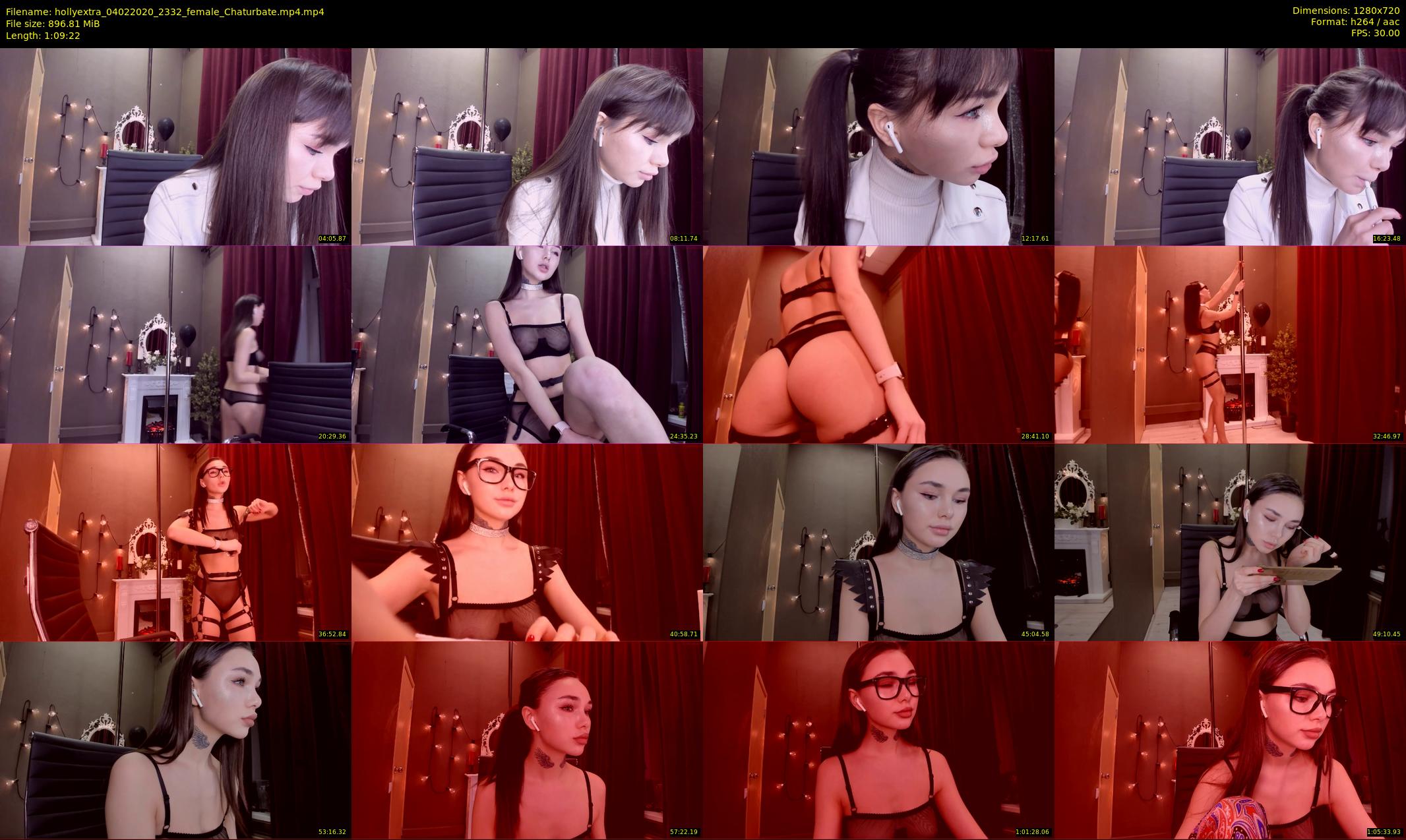 hollyextra — 70 minute Chaturbate female cam show recording, 720p, Feb 4, 2020
