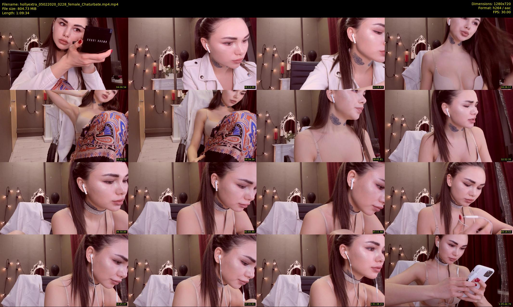 hollyextra — 70 minute Chaturbate female cam show recording, 720p, Feb 5, 2020