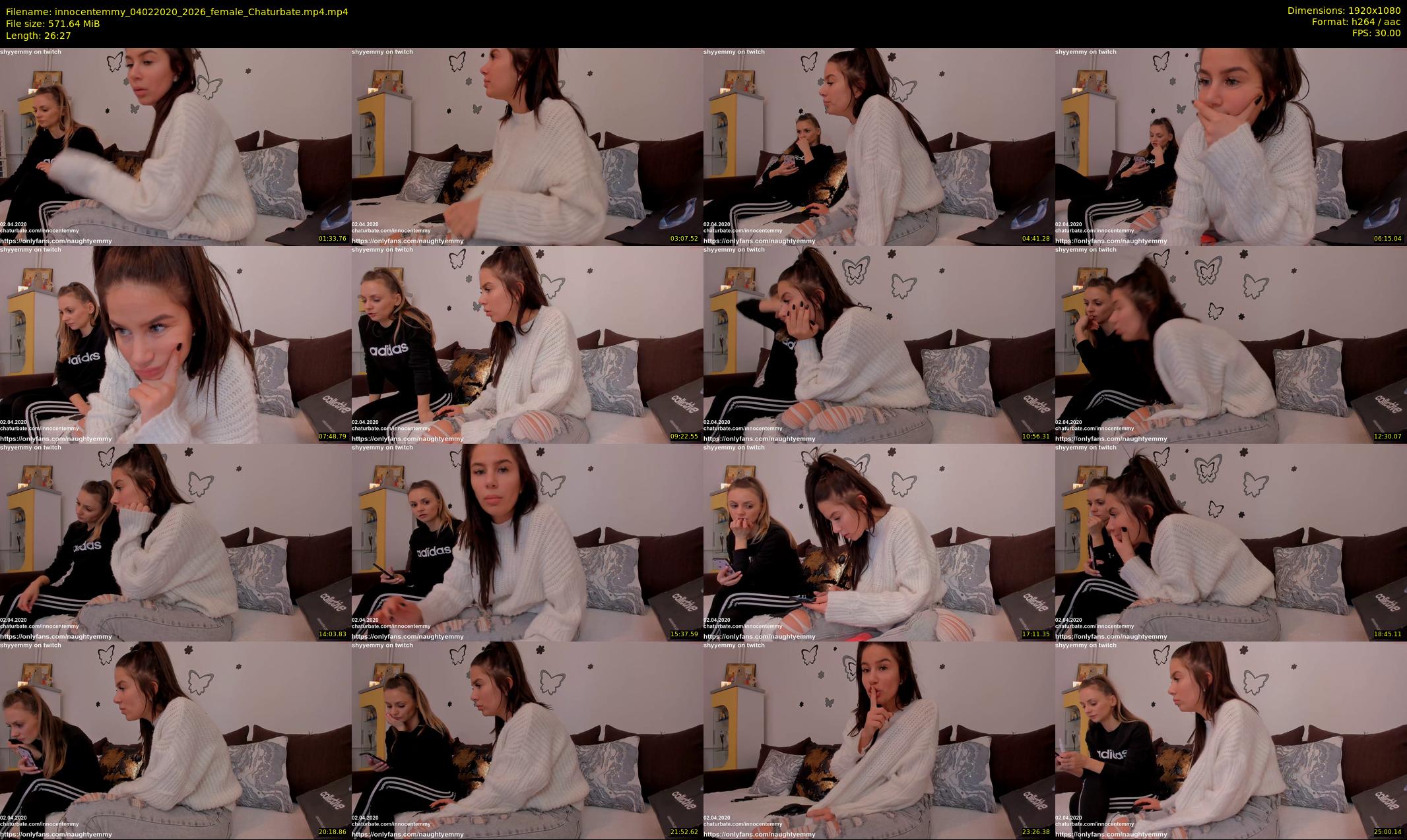 innocentemmy — 27 minute Chaturbate female cam show recording, 1080p, Feb 4, 2020