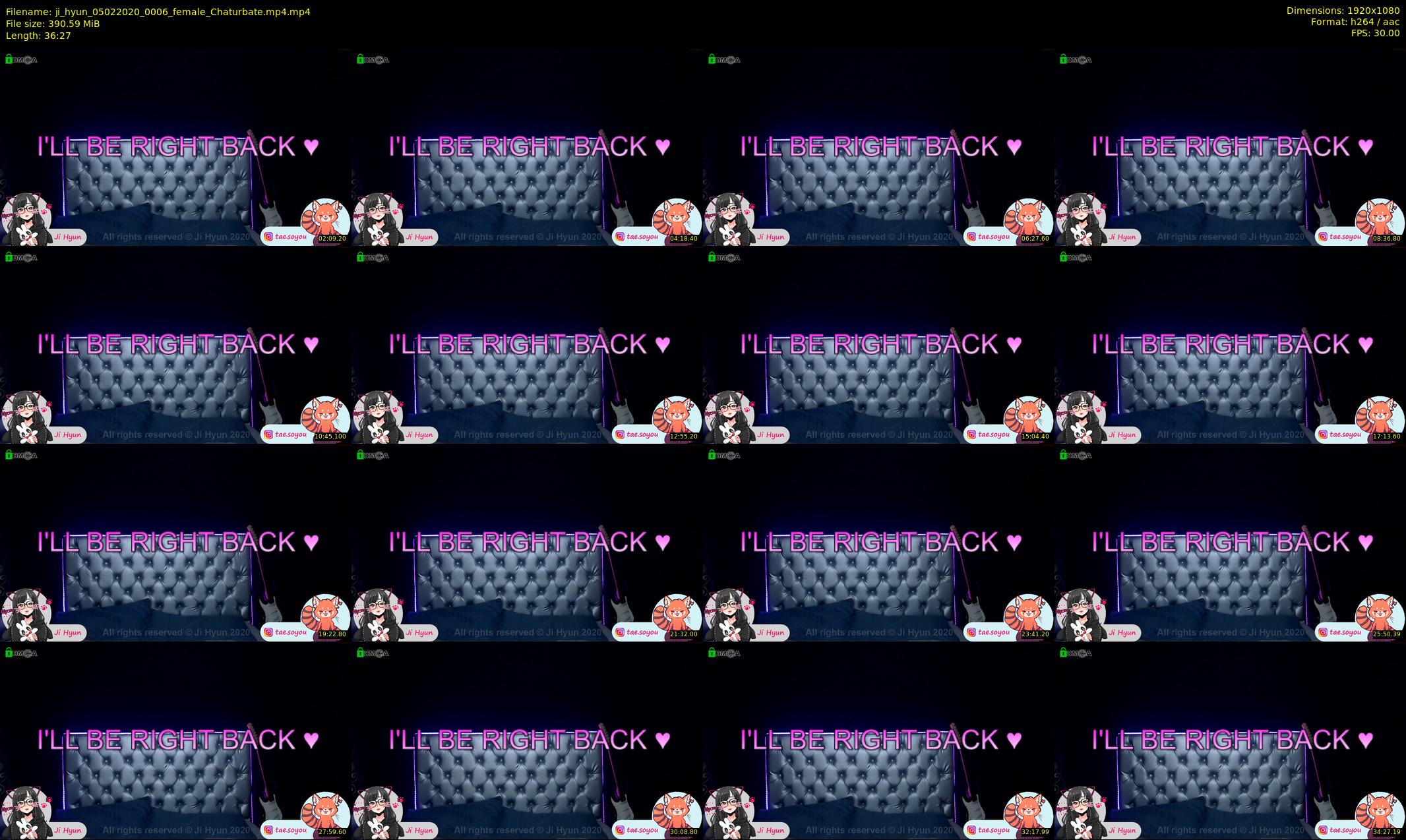 ji_hyun — 37 minute Chaturbate female cam show recording, 1080p, Feb 5, 2020