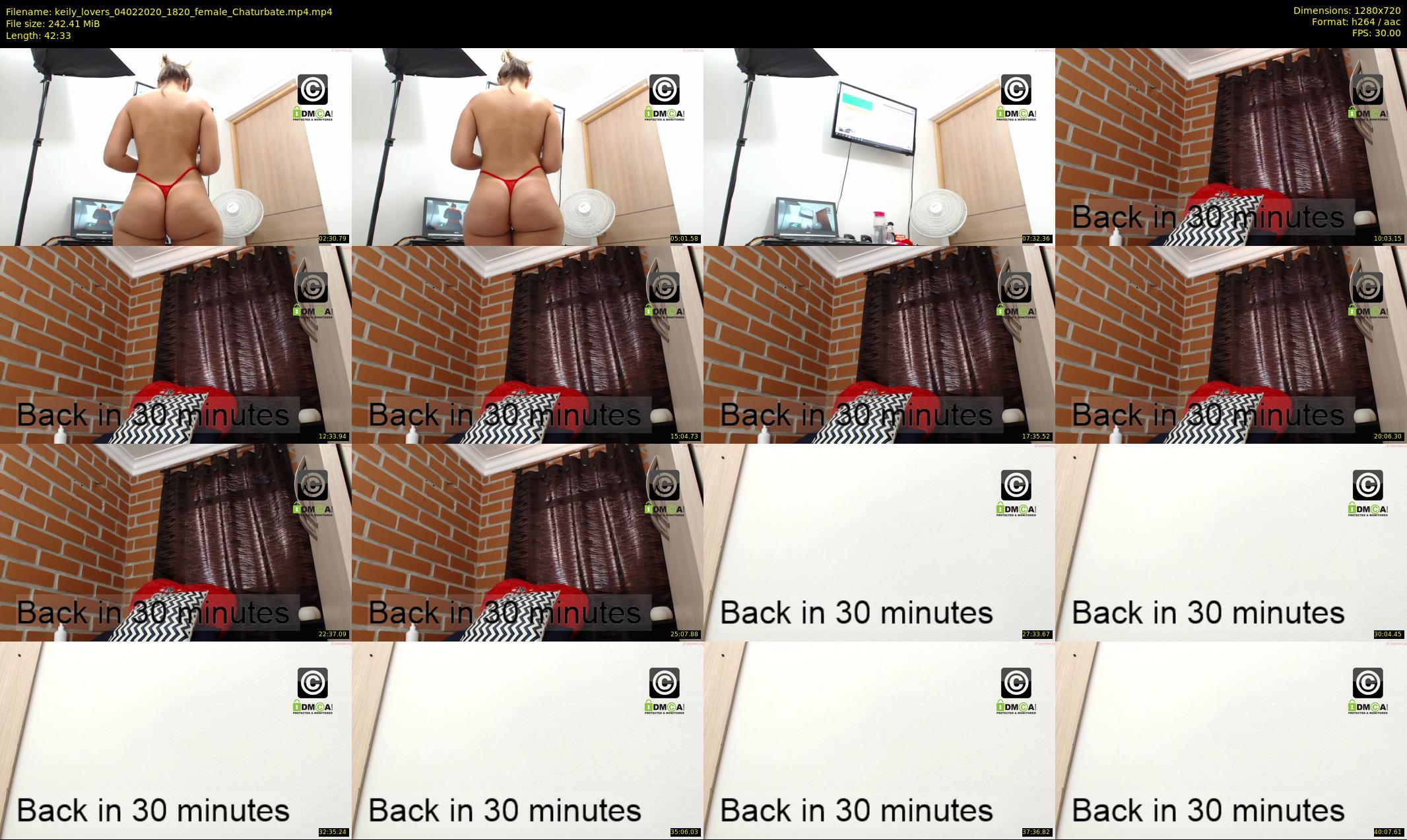 keily_lovers — 43 minute Chaturbate female cam show recording, 720p, Feb 4, 2020