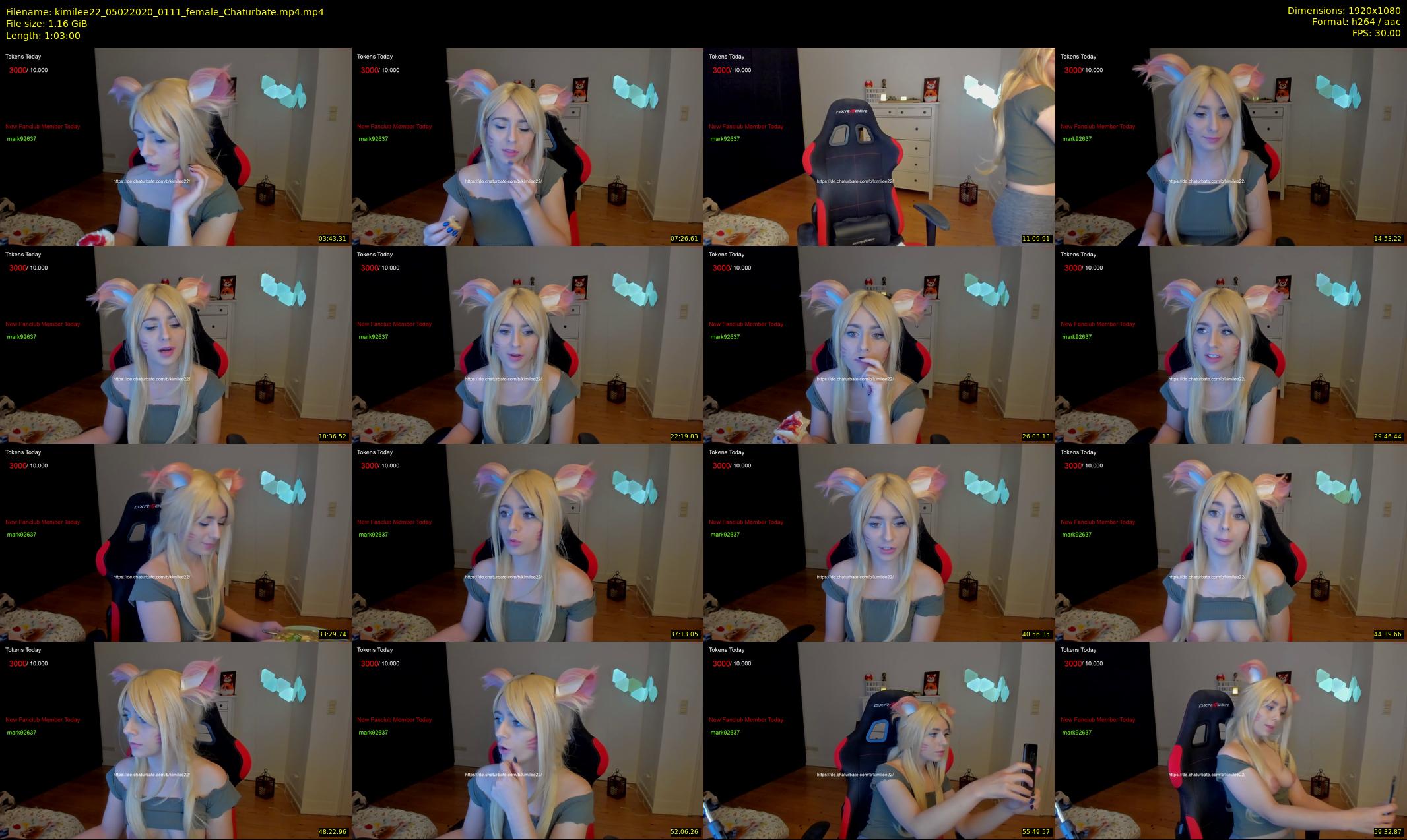 kimilee22 — 63 minute Chaturbate female cam show recording, 1080p, Feb 5, 2020