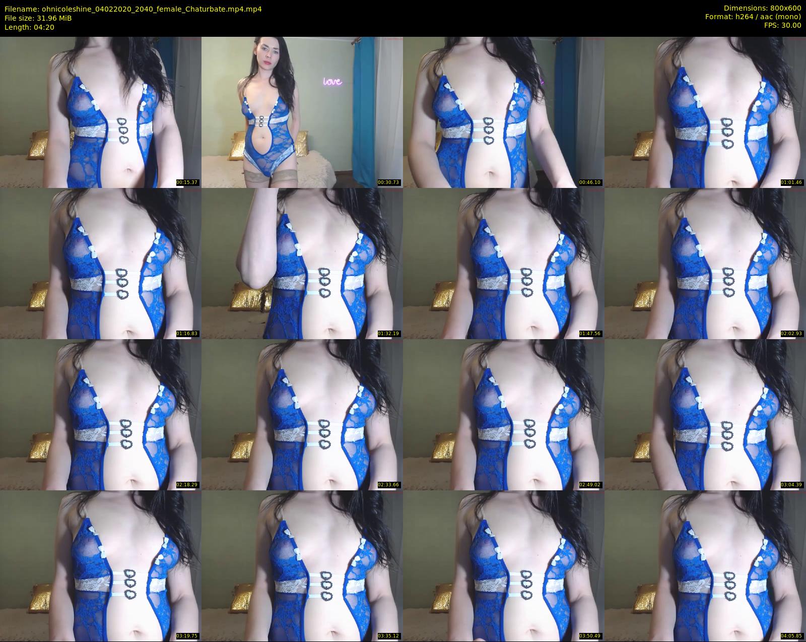 ohnicoleshine — 5 minute Chaturbate female cam show recording, 480p, Feb 4, 2020