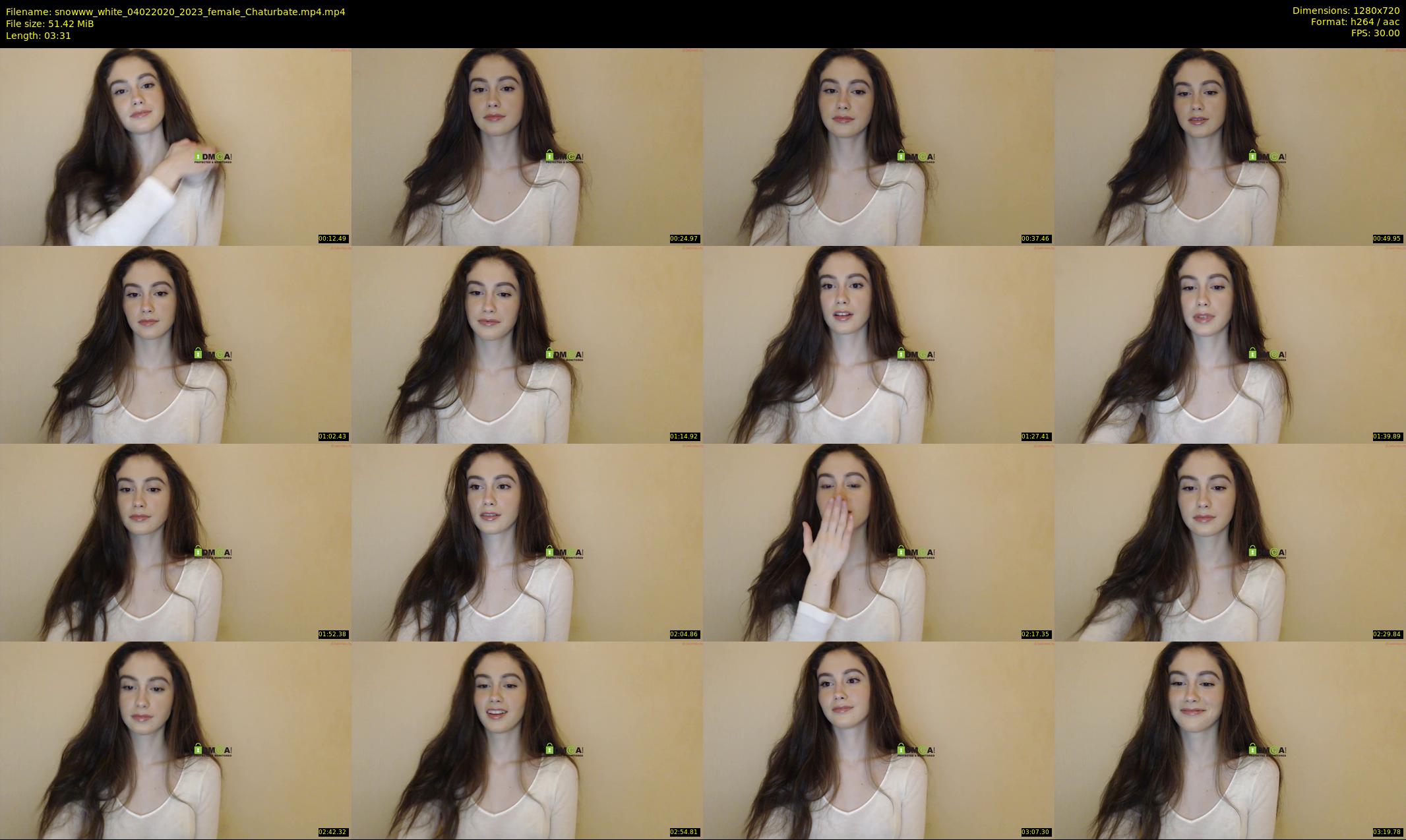 snowww_white — 4 minute Chaturbate female cam show recording, 720p, Feb 4, 2020