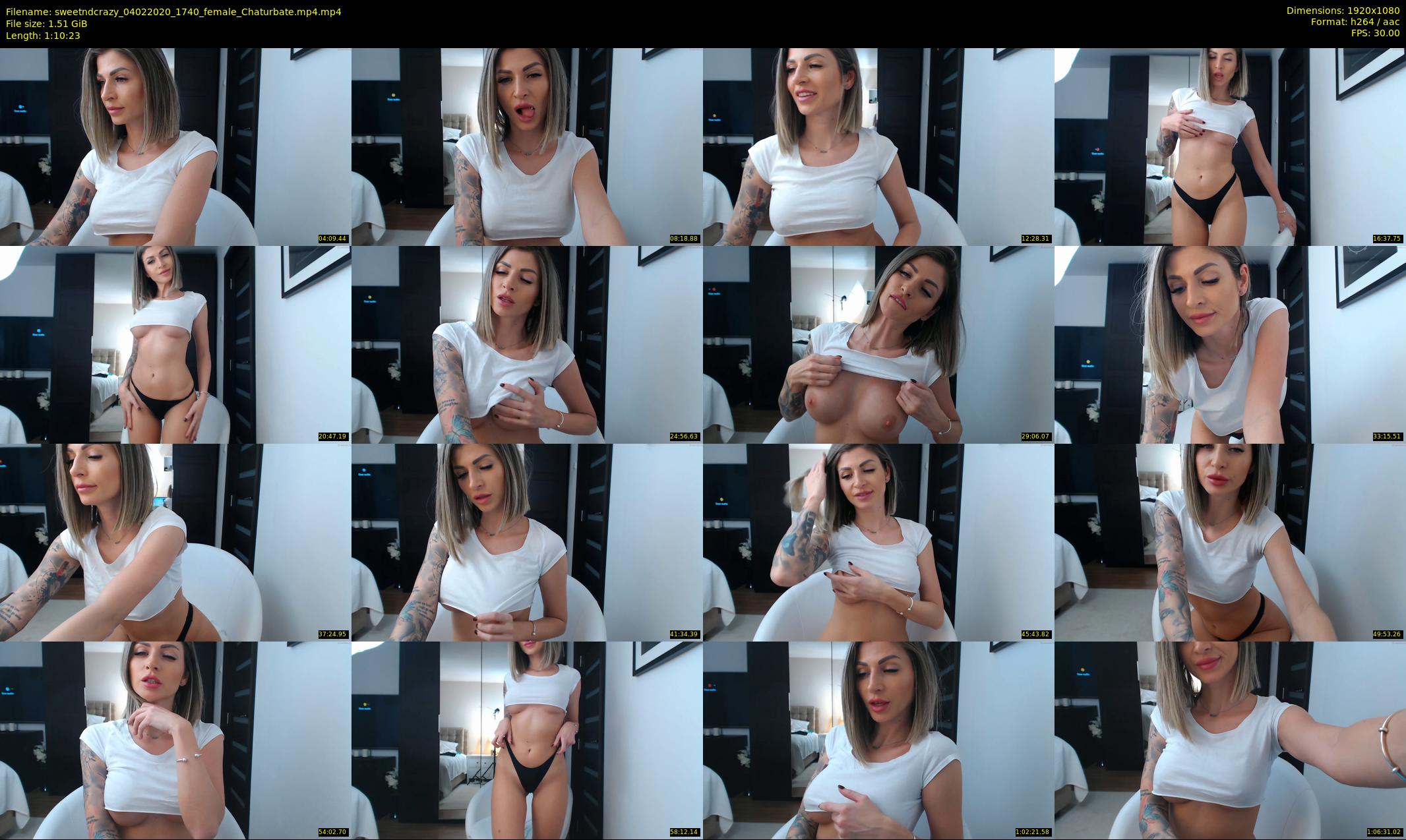 sweetndcrazy — 71 minute Chaturbate female cam show recording, 1080p, Feb 4, 2020