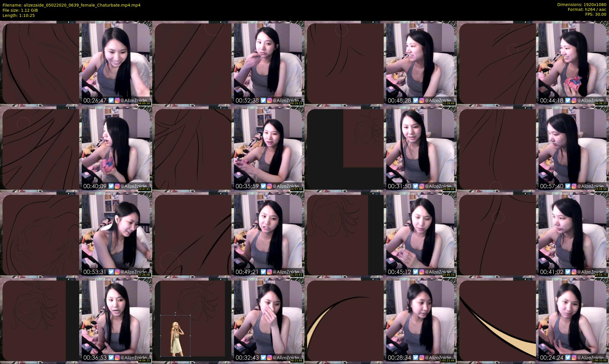 alizezaide — 71 minute Chaturbate female cam show recording, 1080p, Feb 5, 2020