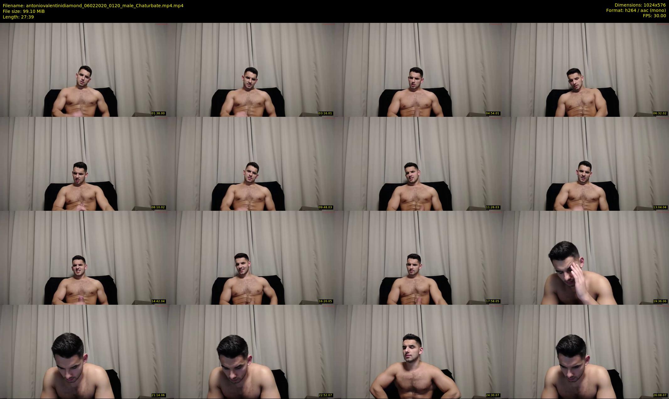 antoniovalentinidiamond — 28 minute Chaturbate male cam show recording, 480p, Feb 6, 2020