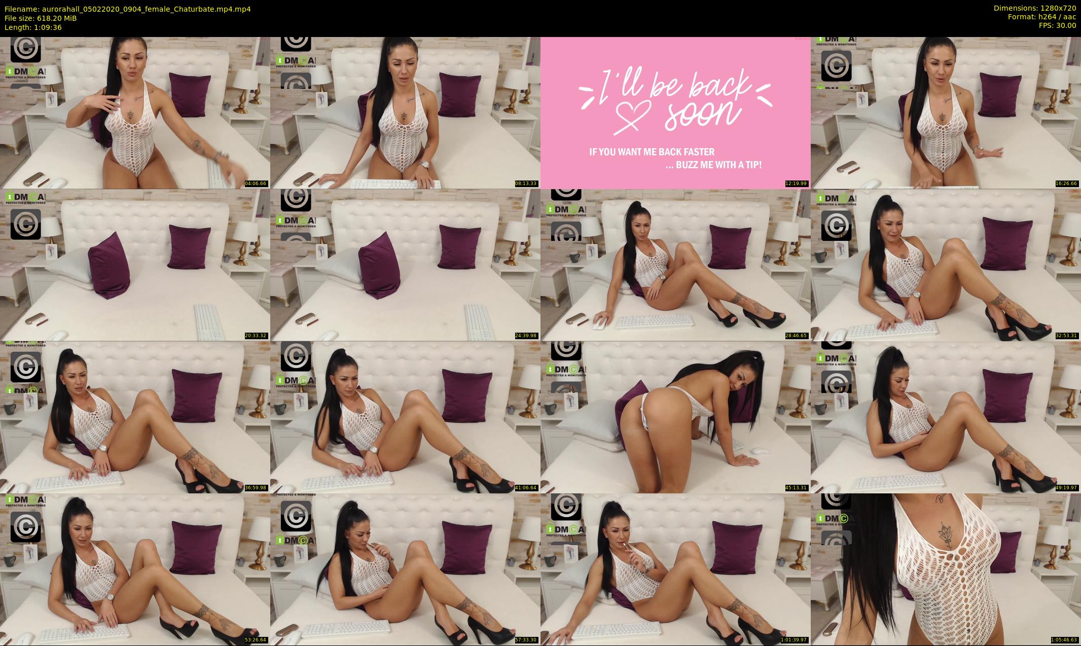 aurorahall — 70 minute Chaturbate female cam show recording, 720p, Feb 5, 2020