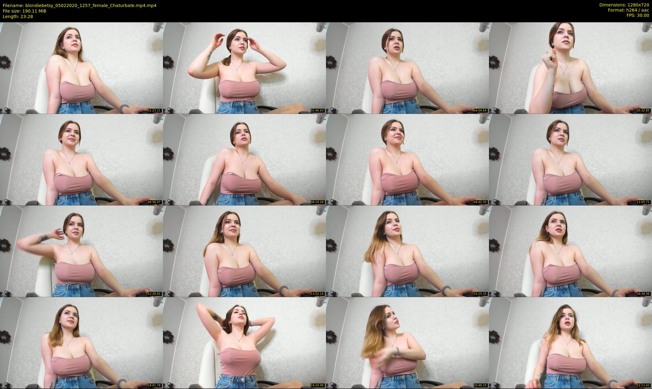 blondiebetsy — 24 minute Chaturbate female cam show recording, 720p, Feb 5, 2020