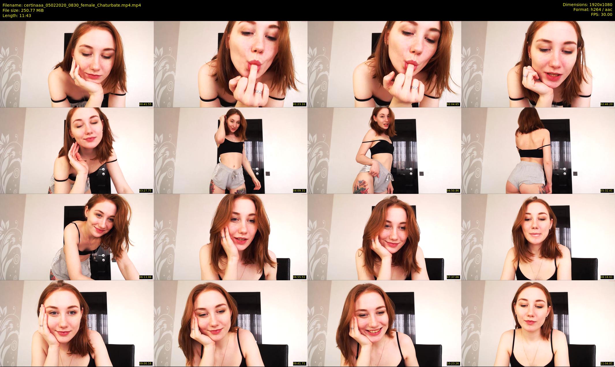 certinaaa — 12 minute Chaturbate female cam show recording, 1080p, Feb 5, 2020