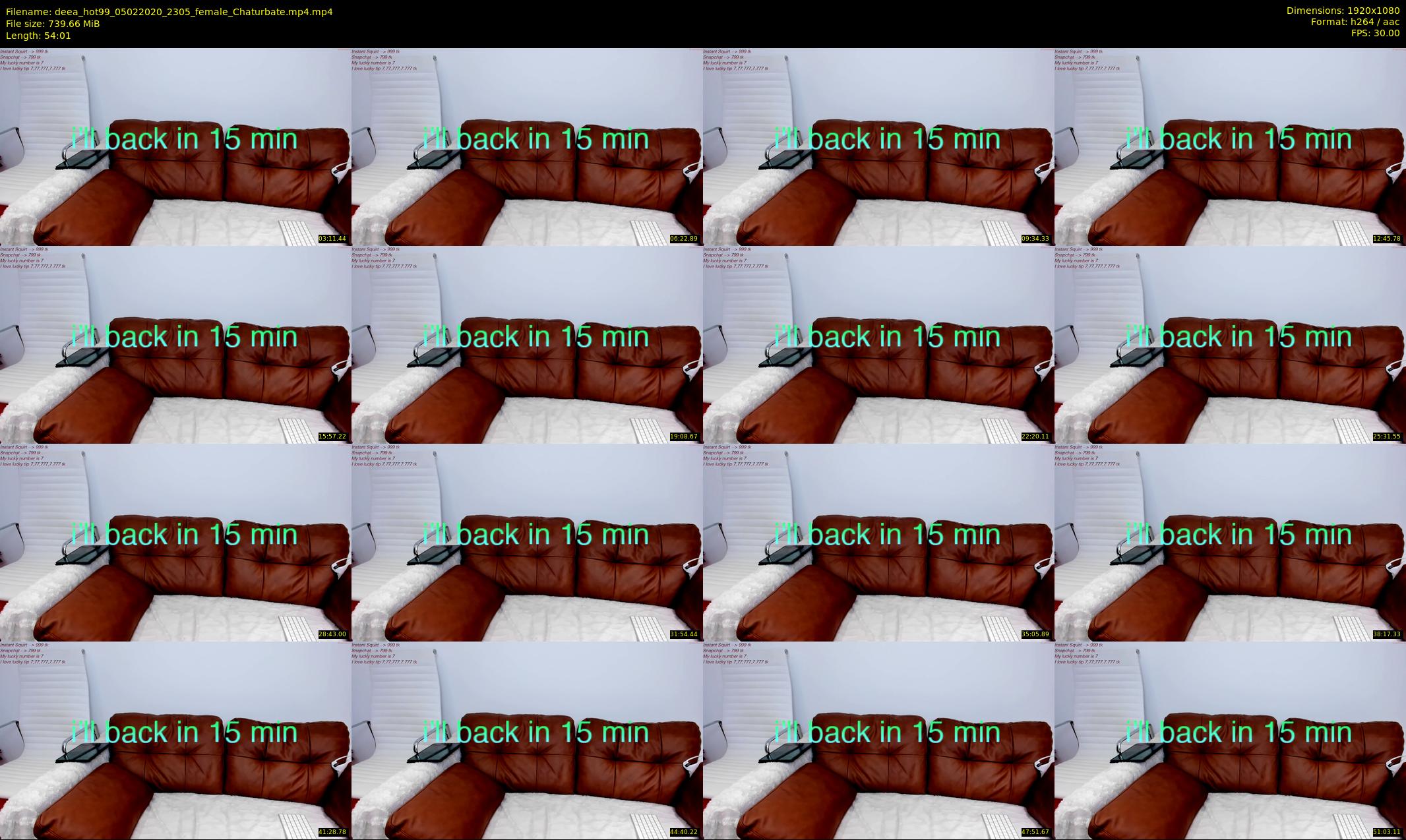 deea_hot99 — 55 minute Chaturbate female cam show recording, 1080p, Feb 5, 2020