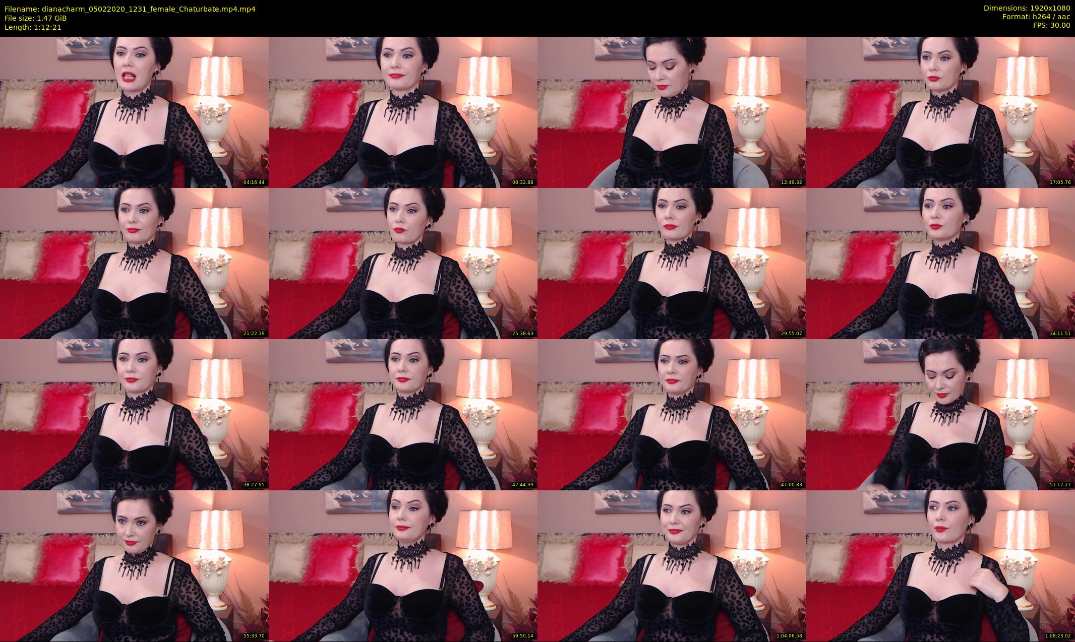 dianacharm — 73 minute Chaturbate female cam show recording, 1080p, Feb 5, 2020