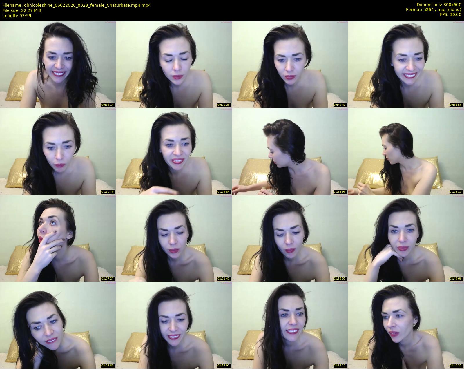 ohnicoleshine — 4 minute Chaturbate female cam show recording, 480p, Feb 6, 2020