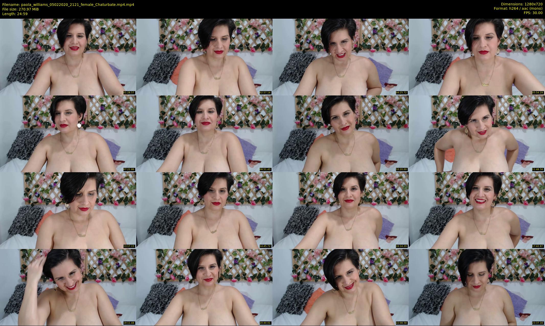 paola_williams — 25 minute Chaturbate female cam show recording, 720p, Feb 5, 2020